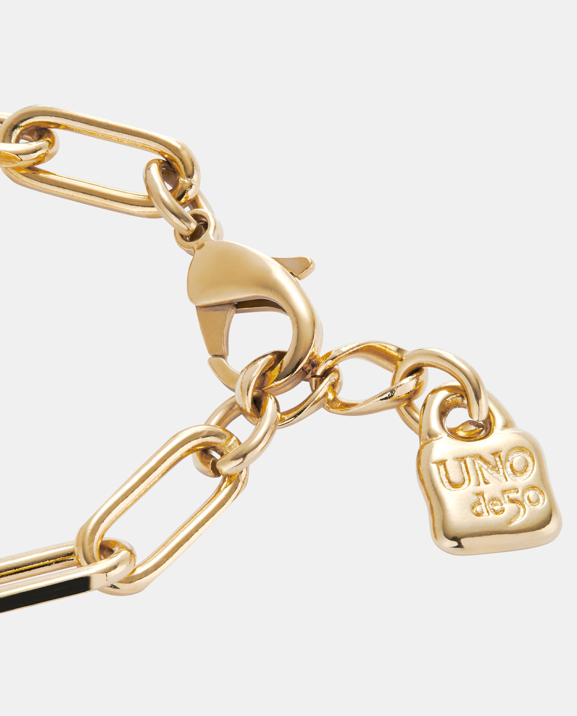 Pulseira com Elos Banhada a Ouro 18k Ouro-4