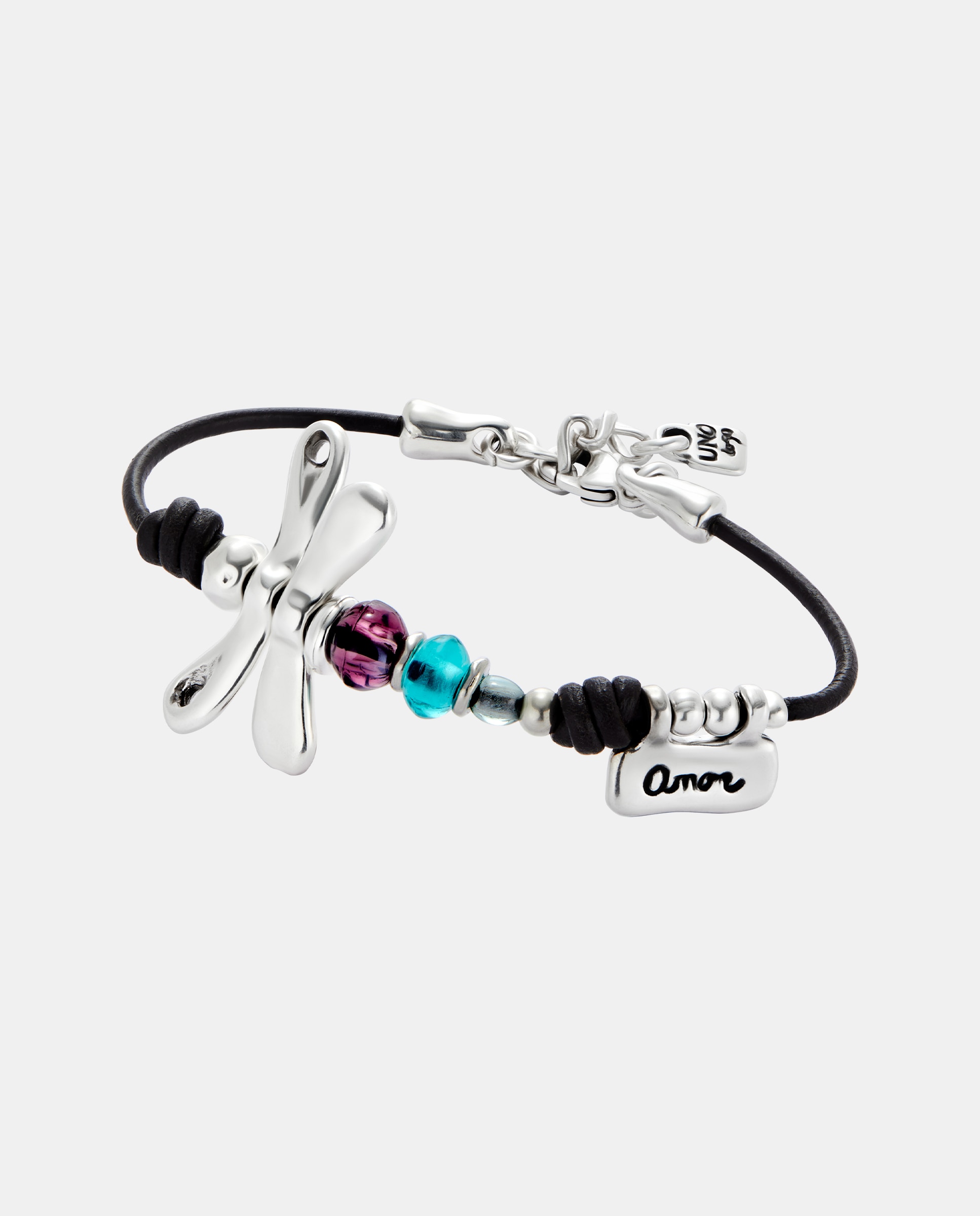 Pulseira com Libélula Banhada em Prata de Lei e Cristais Prata-1