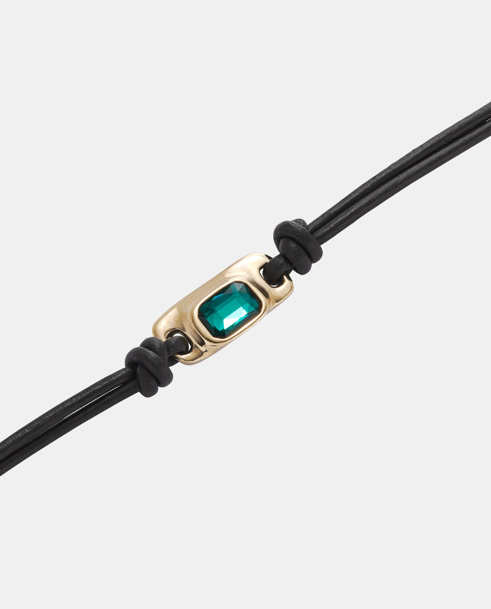 Pulseira de Couro Banhada a Ouro 18k Ouro-4