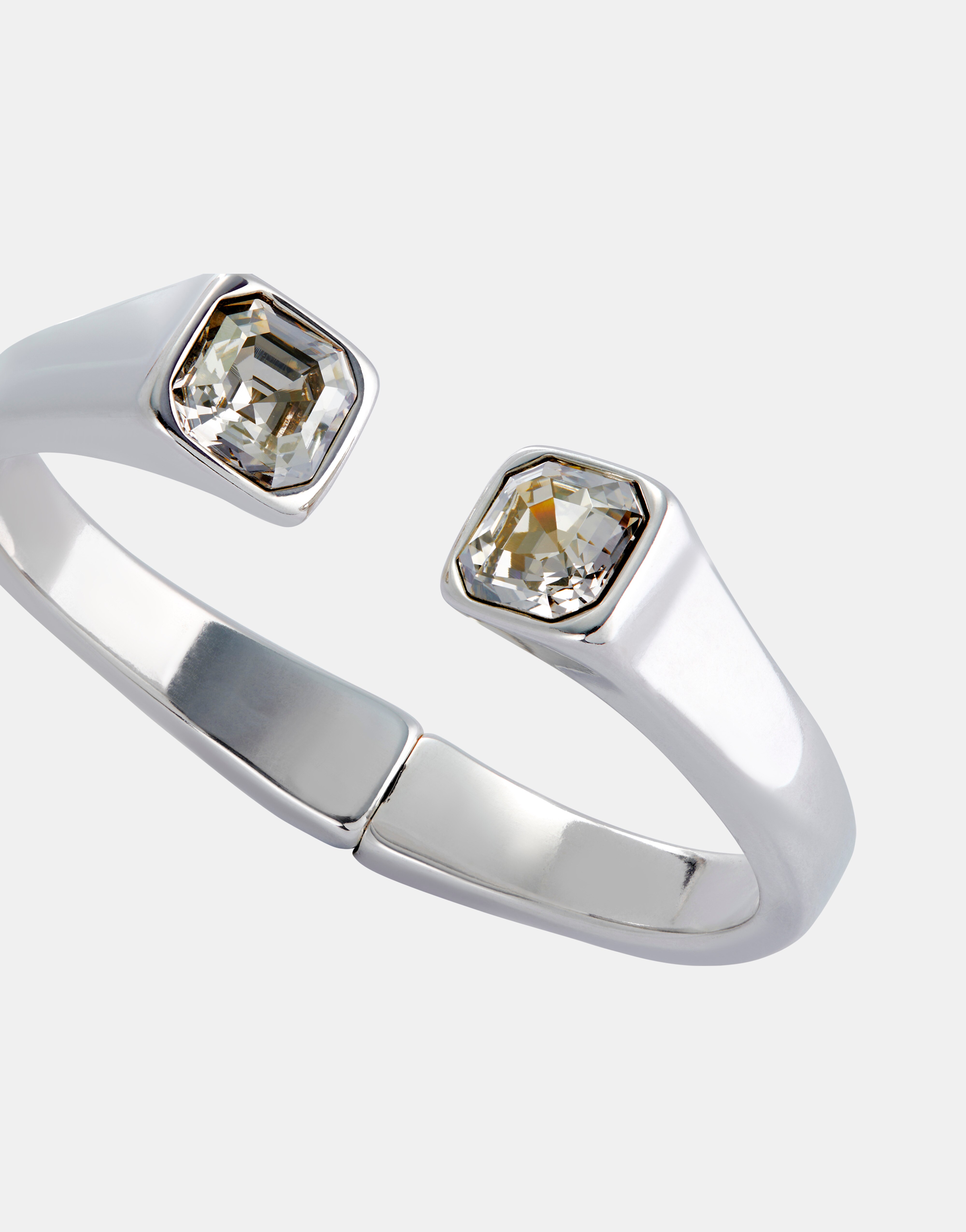 Pulseira com Mola Interior Banhada em Prata de Lei Prata-4