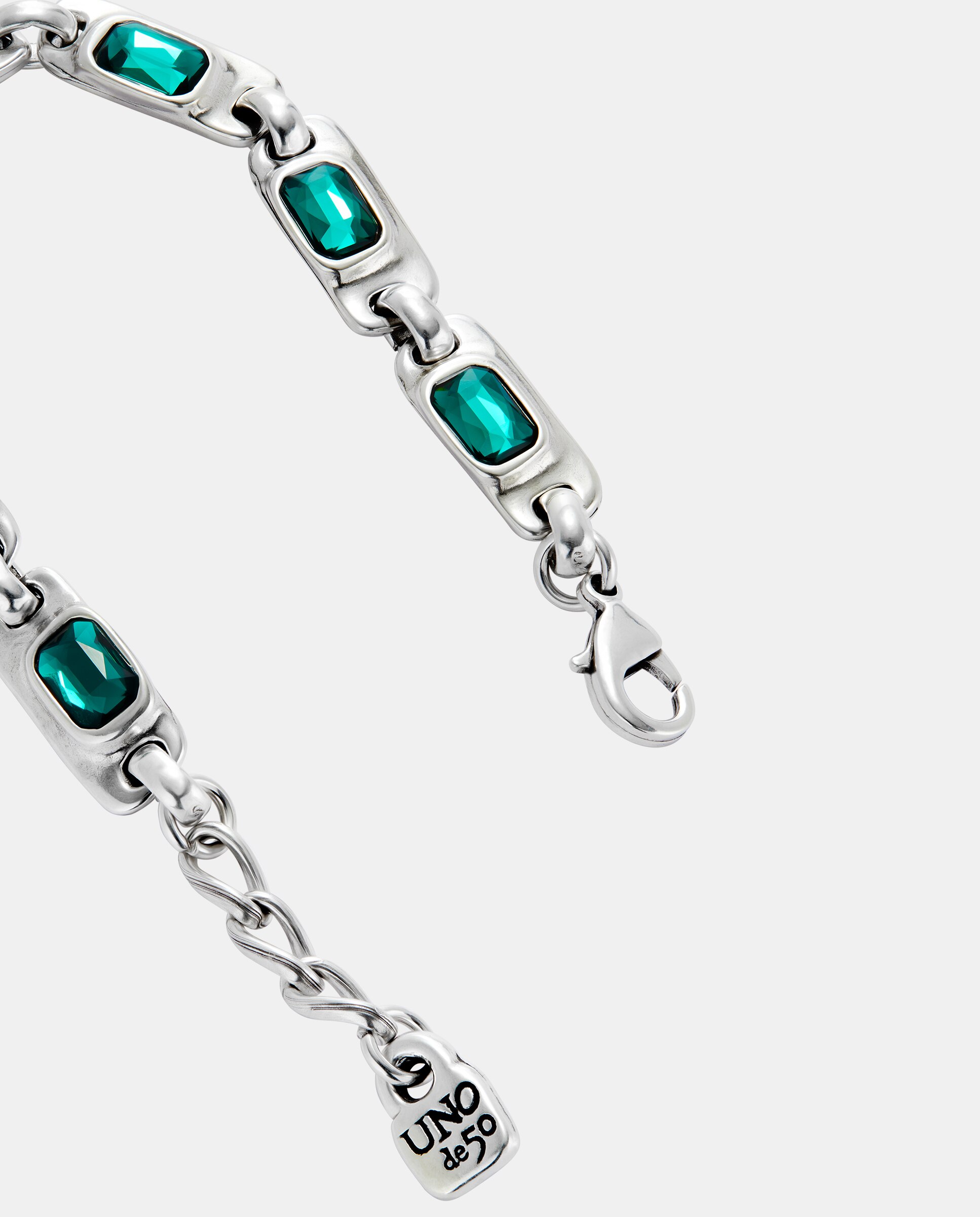 Pulseira Banhada em Prata de Lei Prata-4