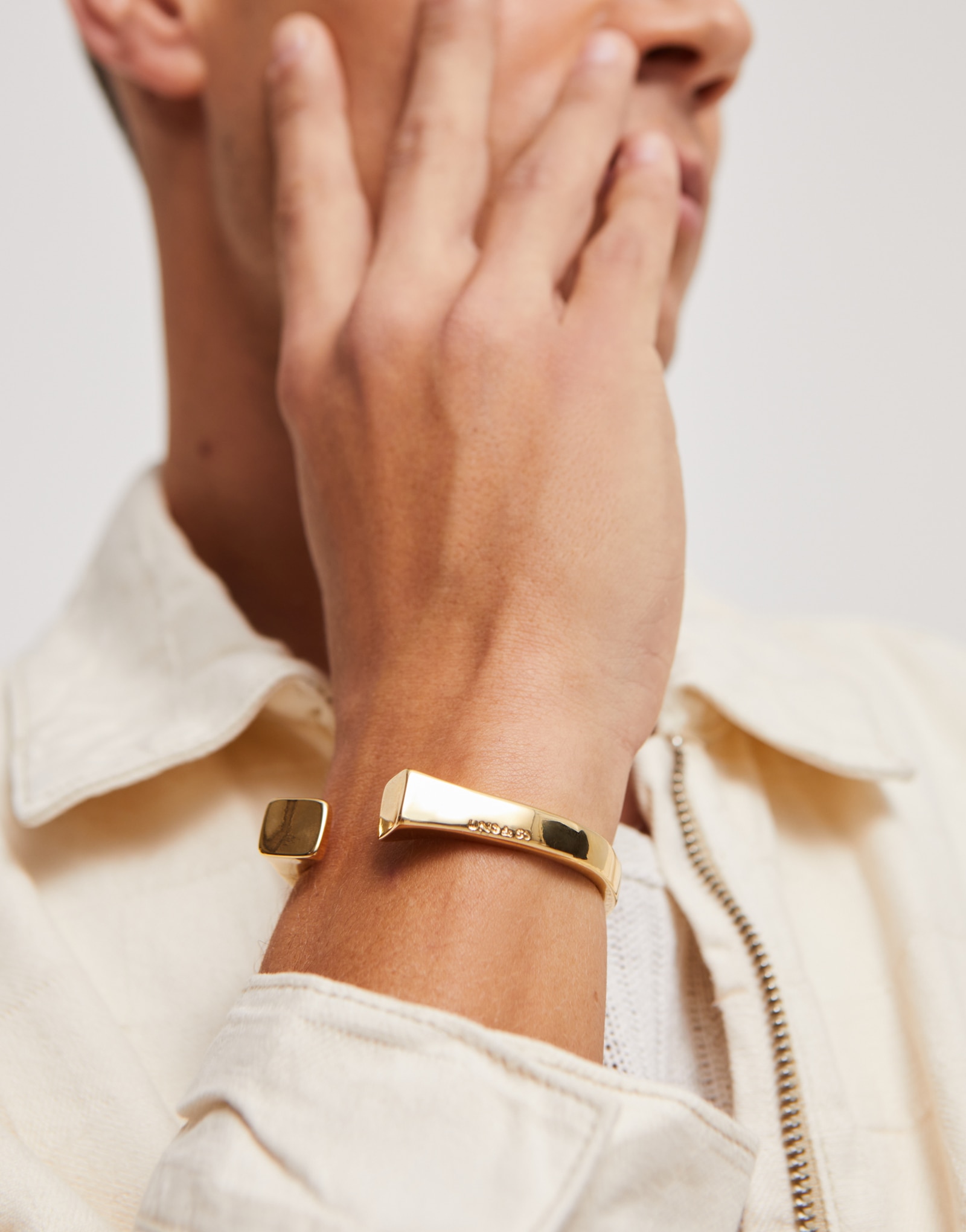Pulseira com Mola Interior Banhada a Ouro 18k Ouro-6
