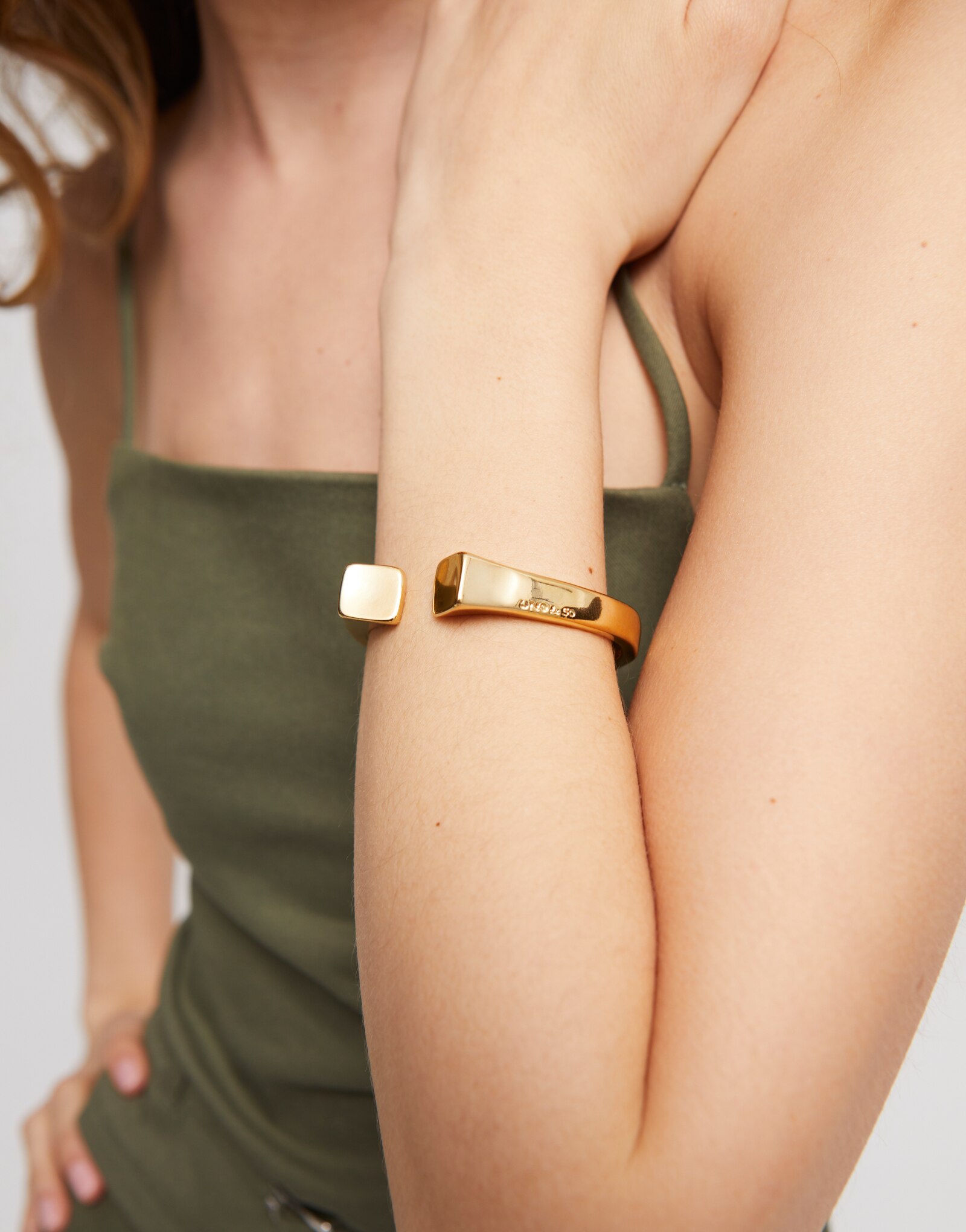 Pulseira com Mola Interior Banhada a Ouro 18k Ouro-7