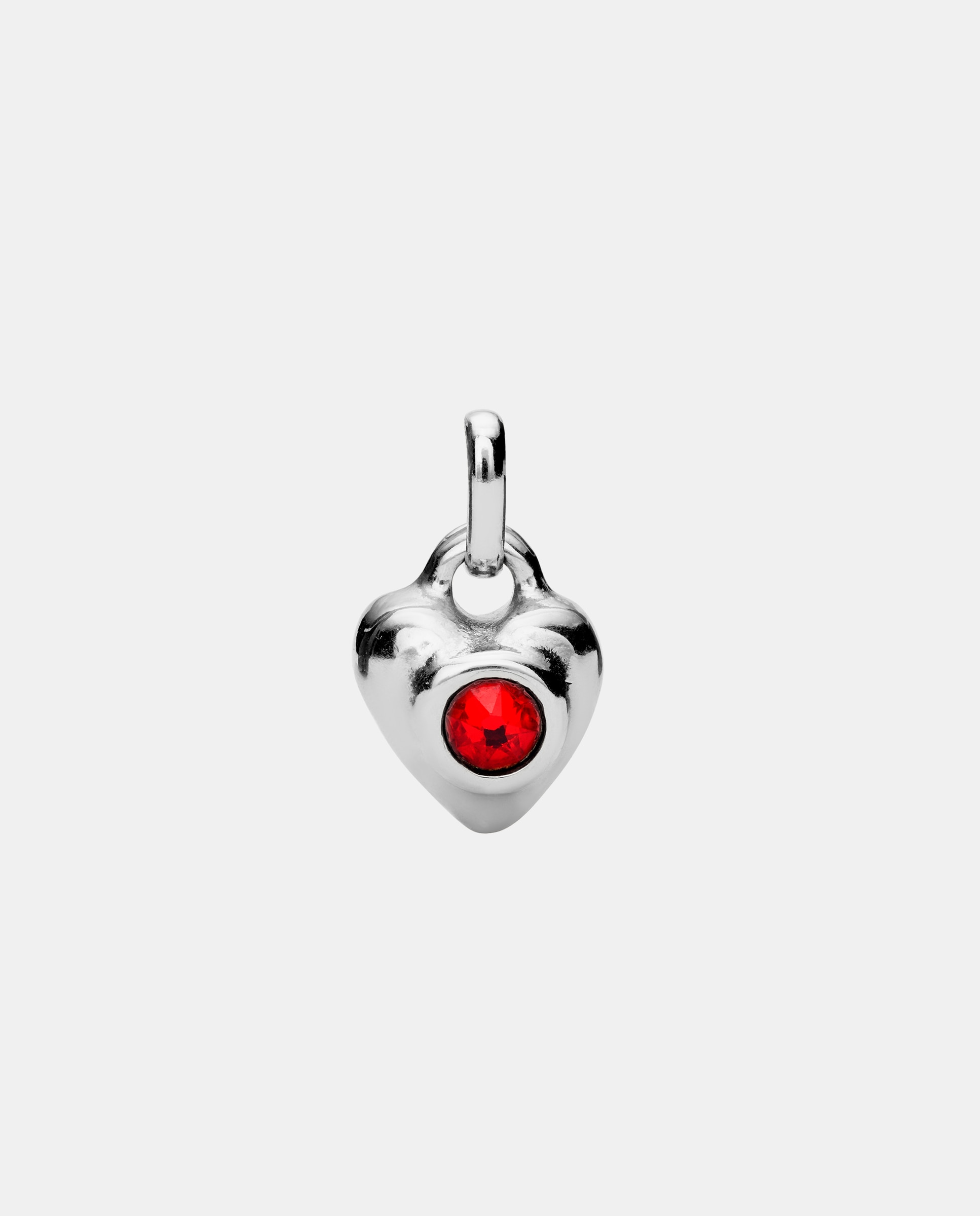 Charm Banhado em Prata de Lei com Cristal Vermelho Prata-1