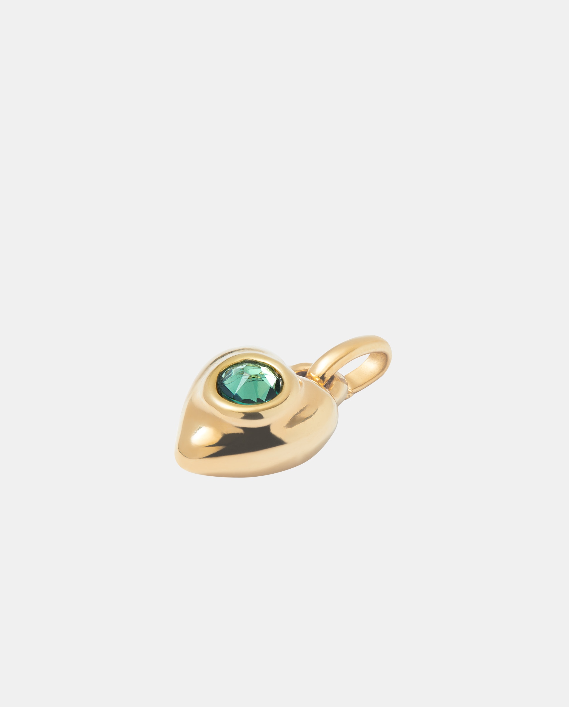 Charm Banhado a Ouro 18k com Cristal Verde Ouro-2