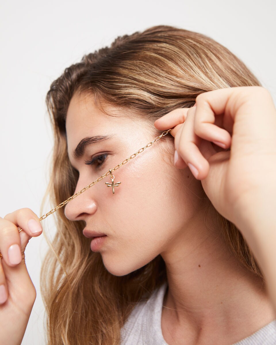 Charm Banhado em Ouro 18k com Forma de Libélula Ouro-3
