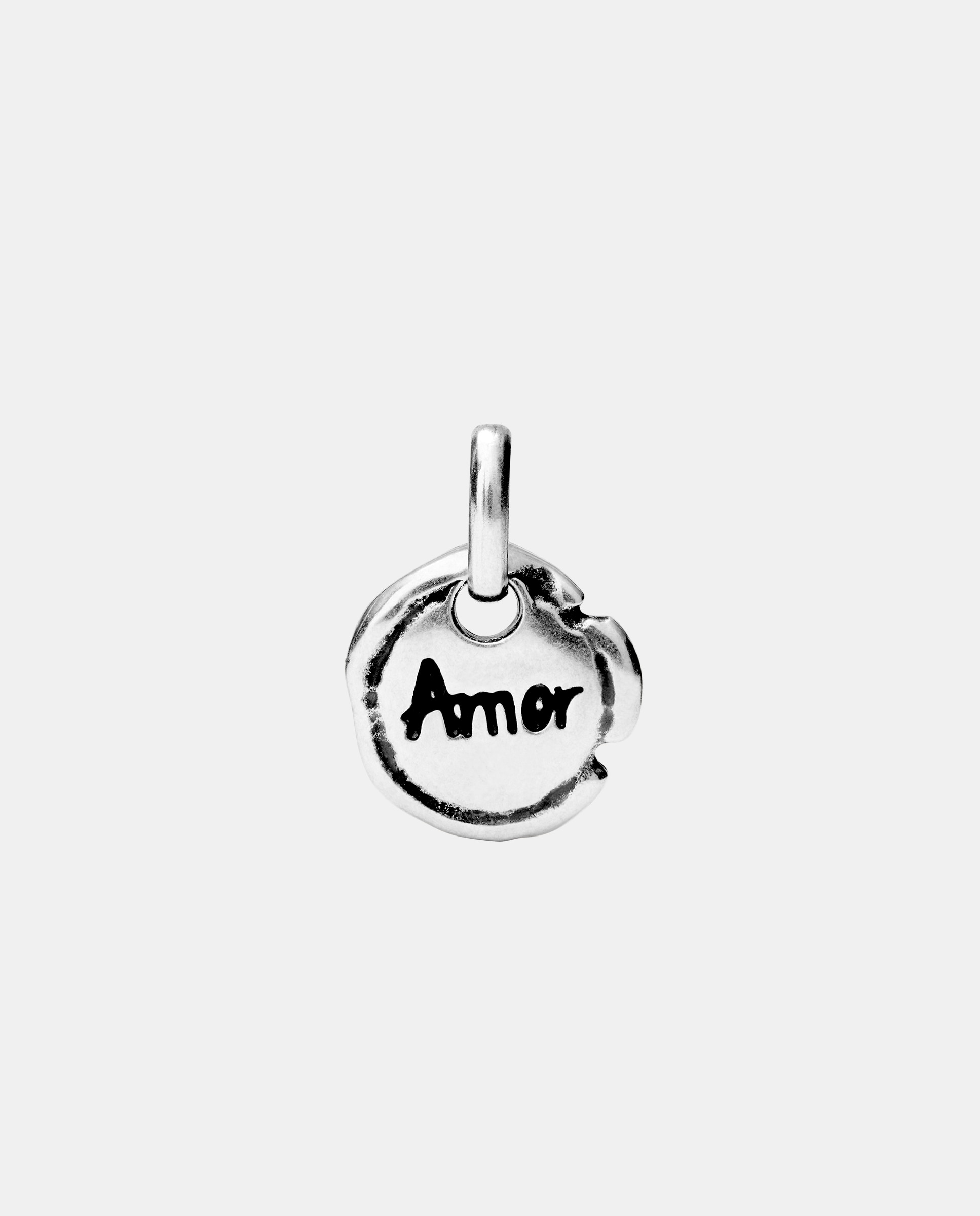 Charm Banhado em Prata de Lei com Palavra Amor Prata-1