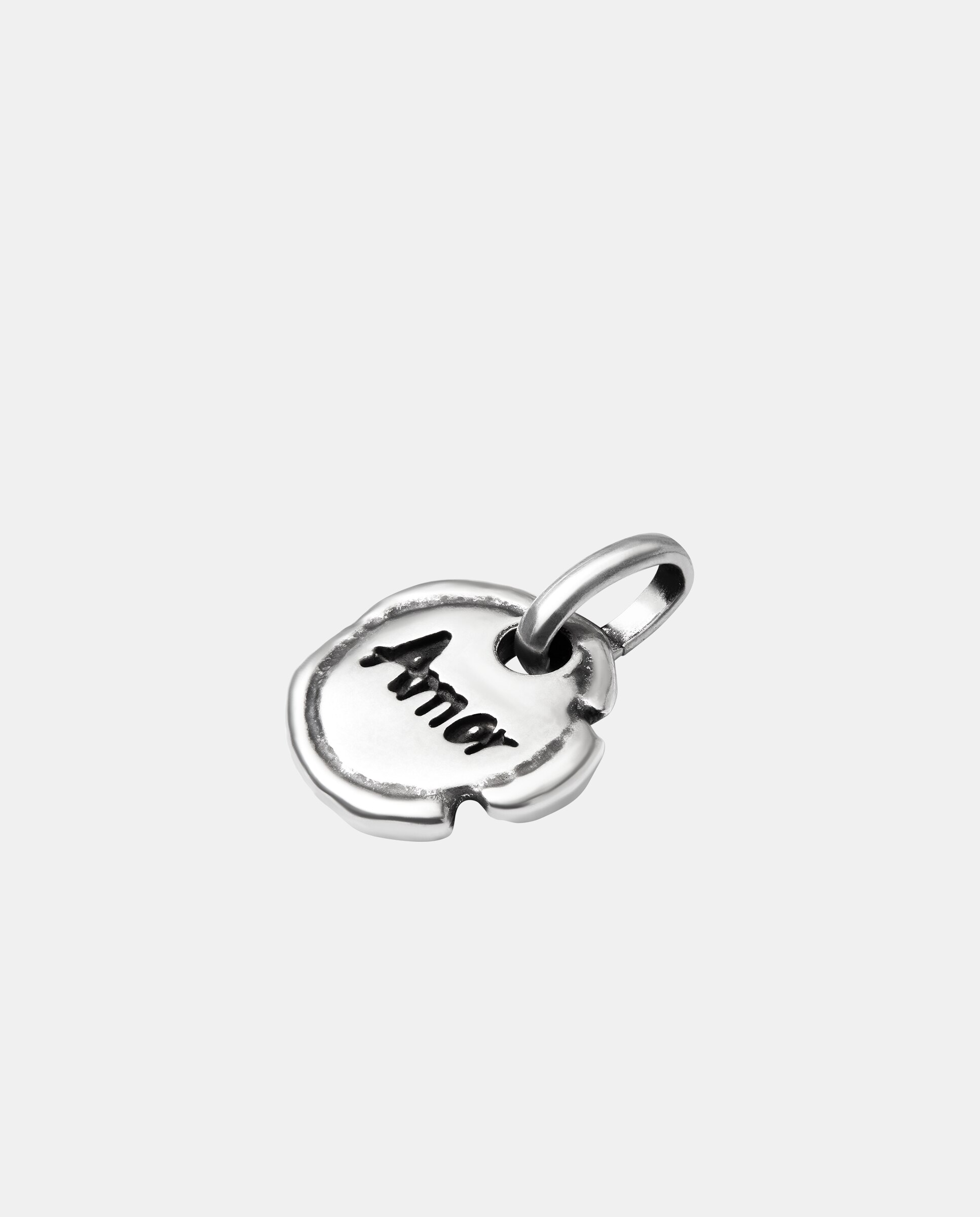 Charm Banhado em Prata de Lei com Palavra Amor Prata-2
