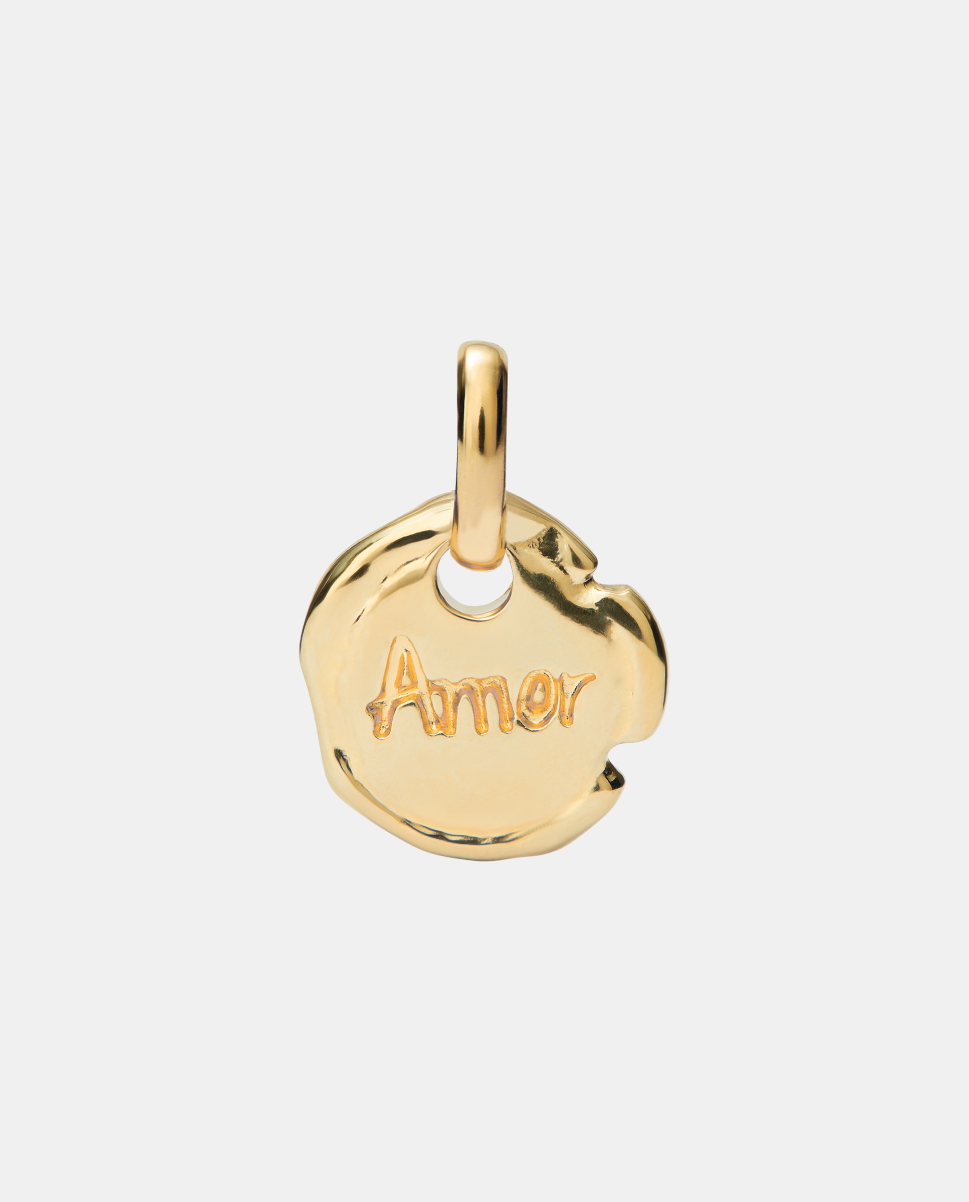 Charm Banhado a Ouro 18k com Palavra Amor Ouro-1