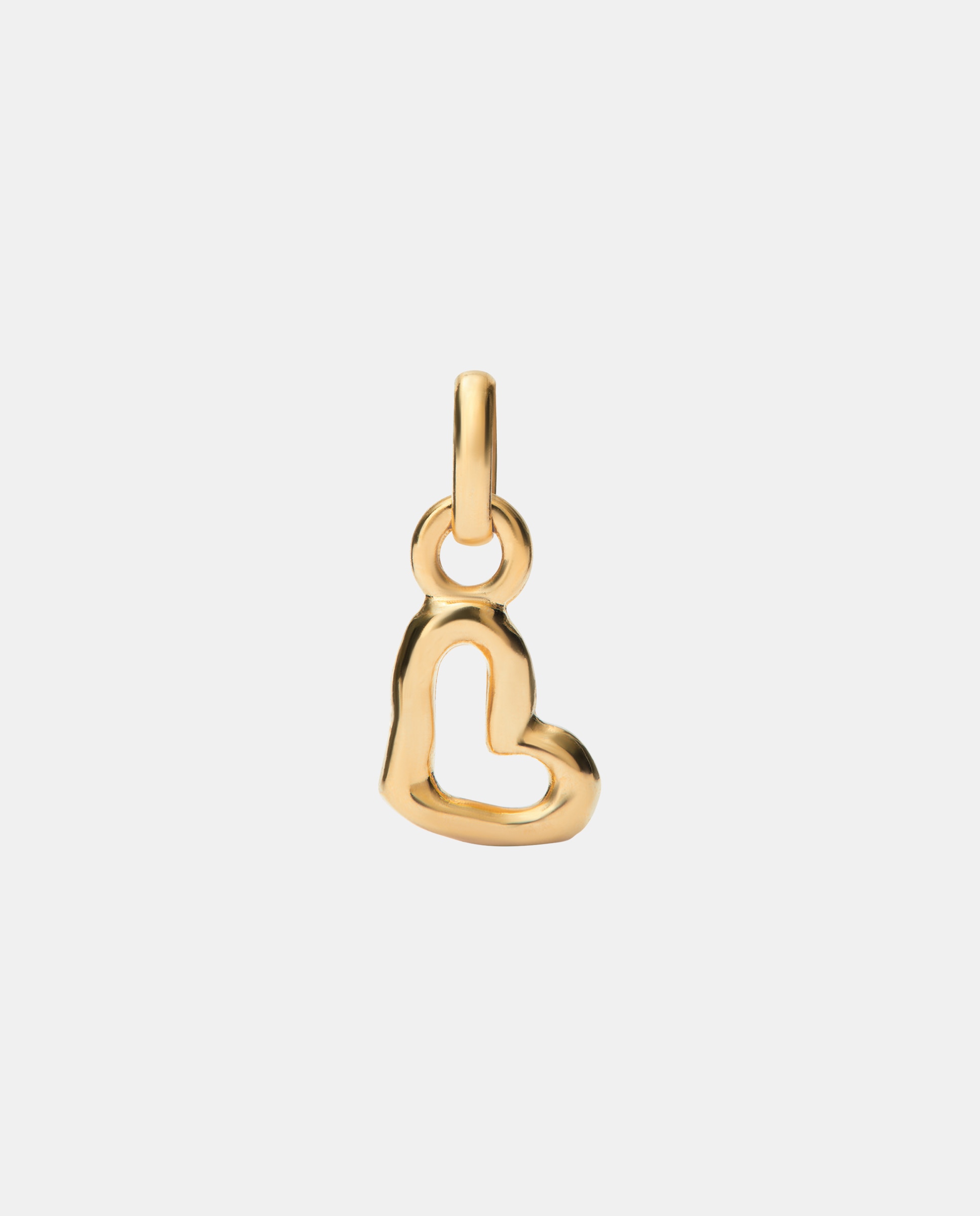 Charm Banhado a Ouro 18k com Forma de Coração Ouro-1