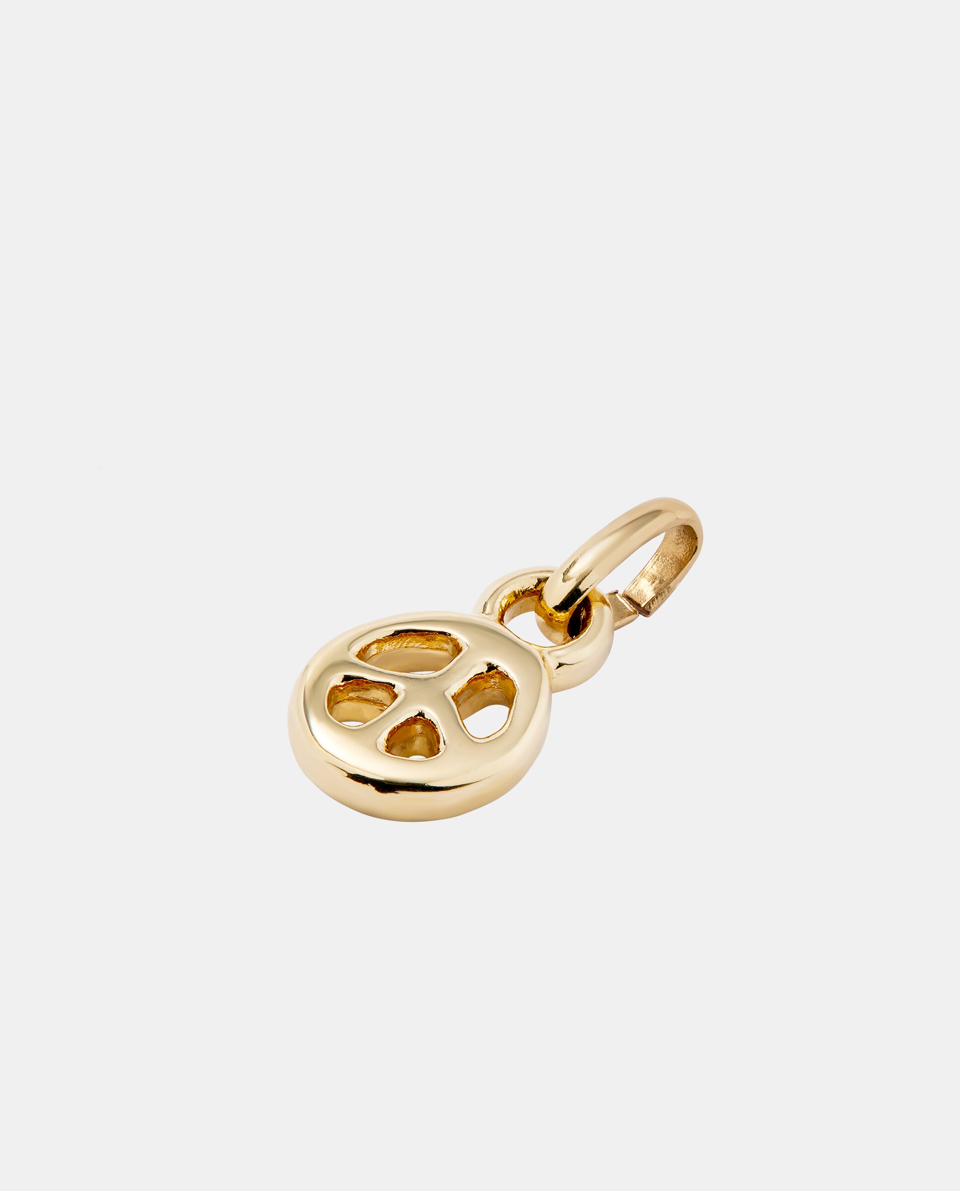 Charm Banhado a Ouro 18k Símbolo Da Paz Ouro-2