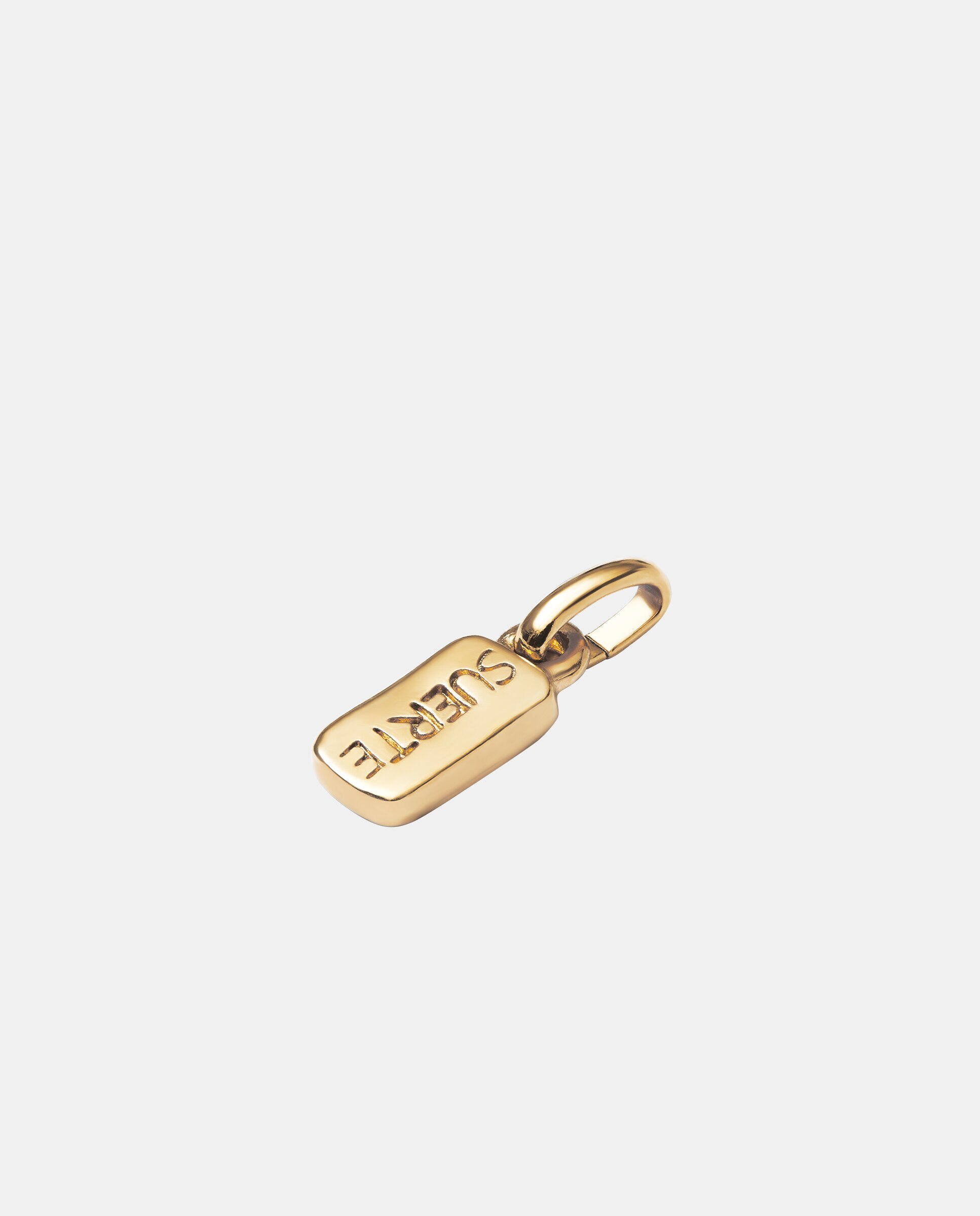 Charm Banhado a Ouro 18k com Palavra Suerte Ouro-2