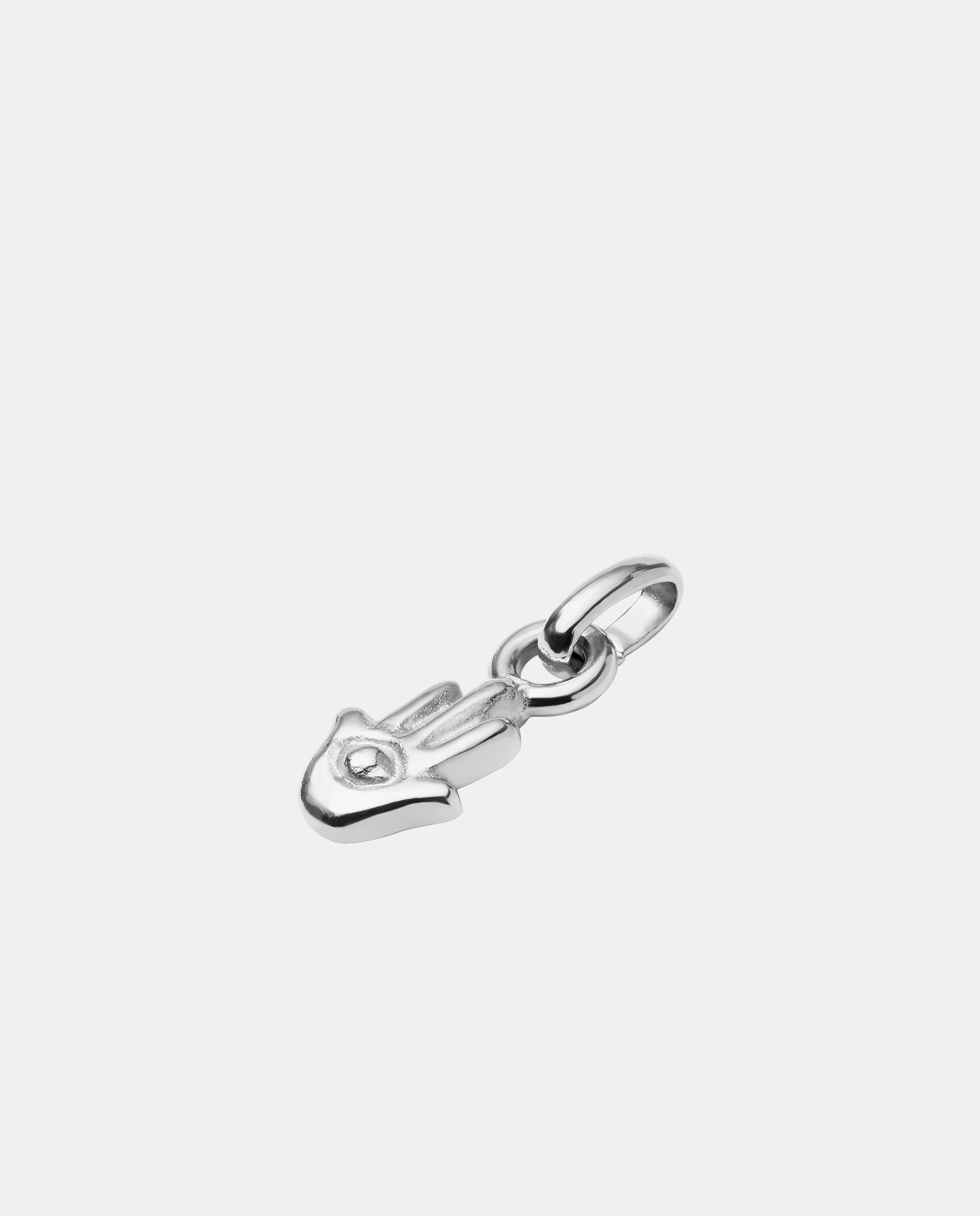 Charm Banhado em Prata de Lei com Forma de Mão de Fátima Prata-2