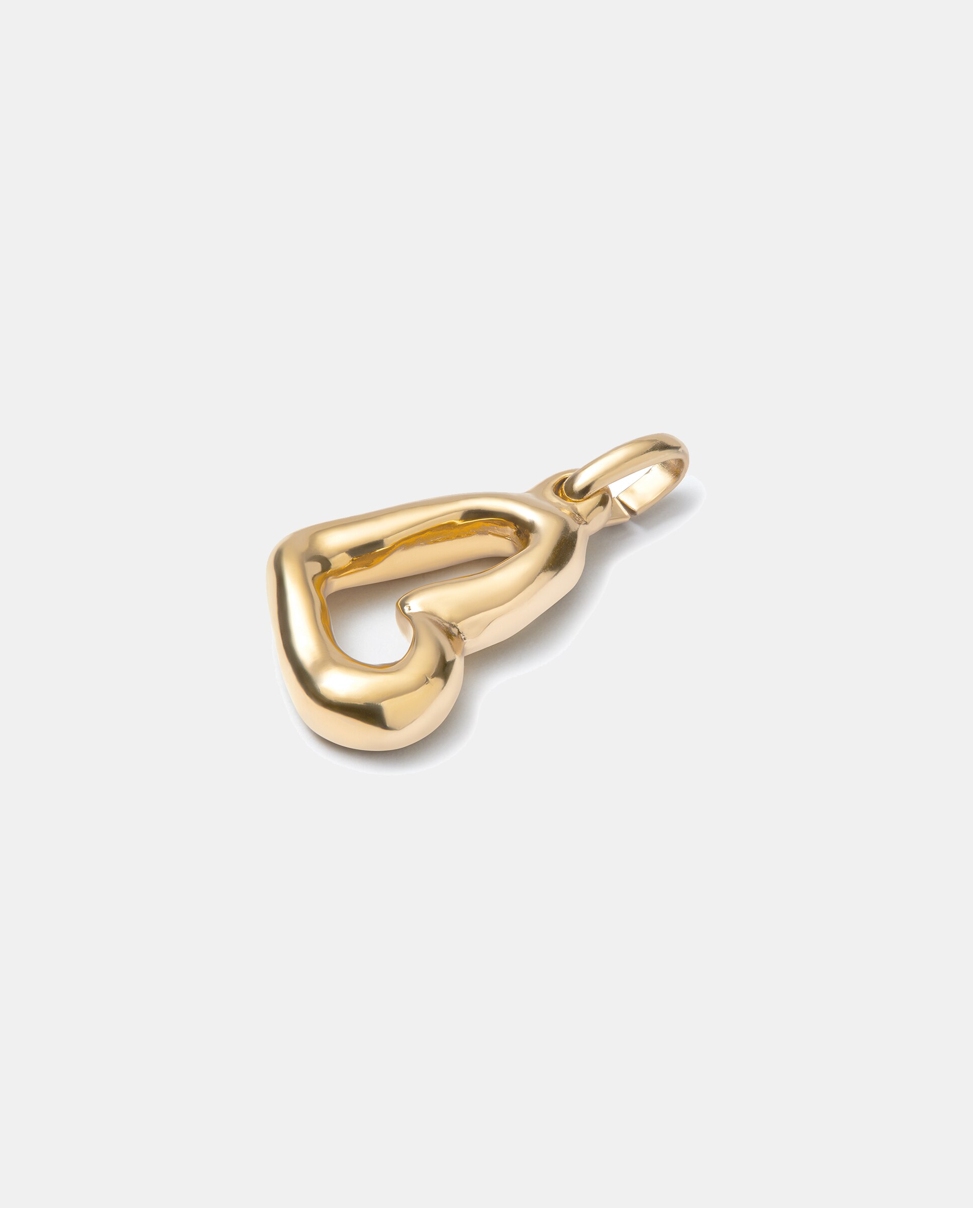 Charm Banhado em Ouro 18k com Forma Coração Grande Ouro-2