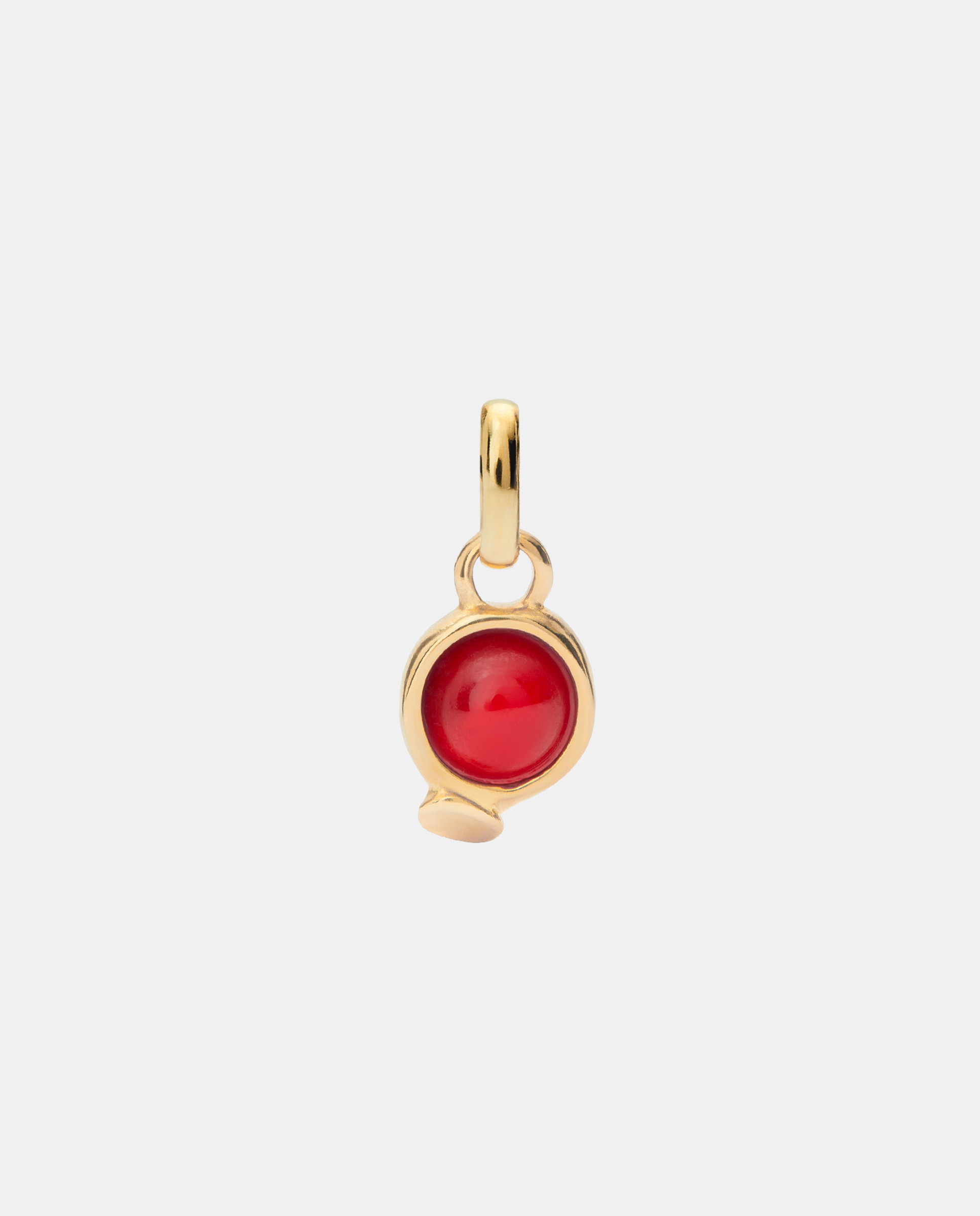 Charm Banhado a Ouro 18k com Pedra Vermelha Ouro-1