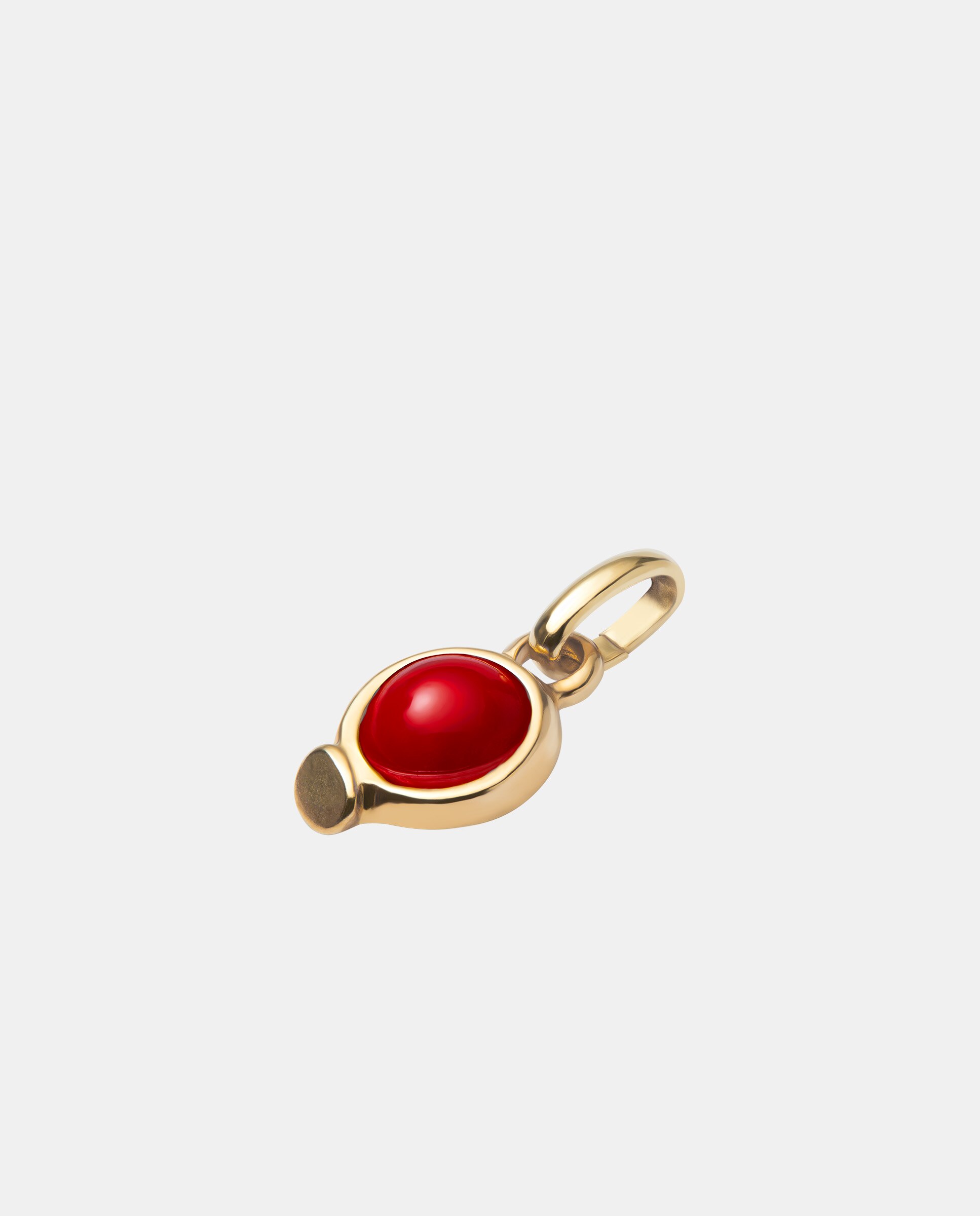 Charm Banhado a Ouro 18k com Pedra Vermelha Ouro-2