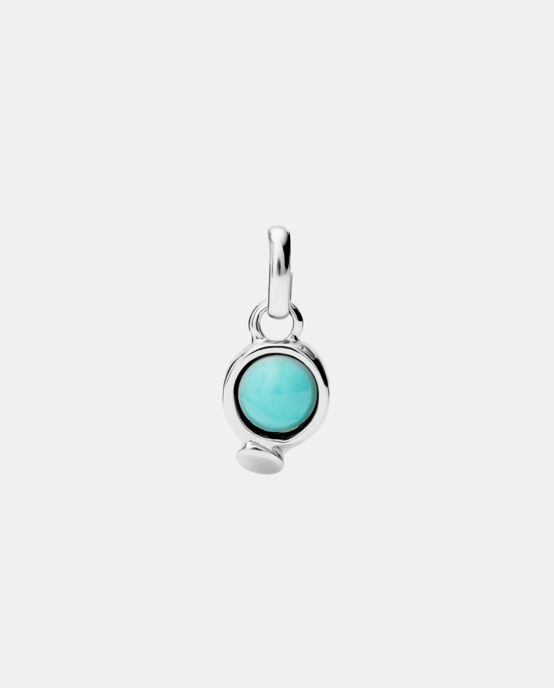 Charm Banhado em Prata de Lei com Pedra Prata-1