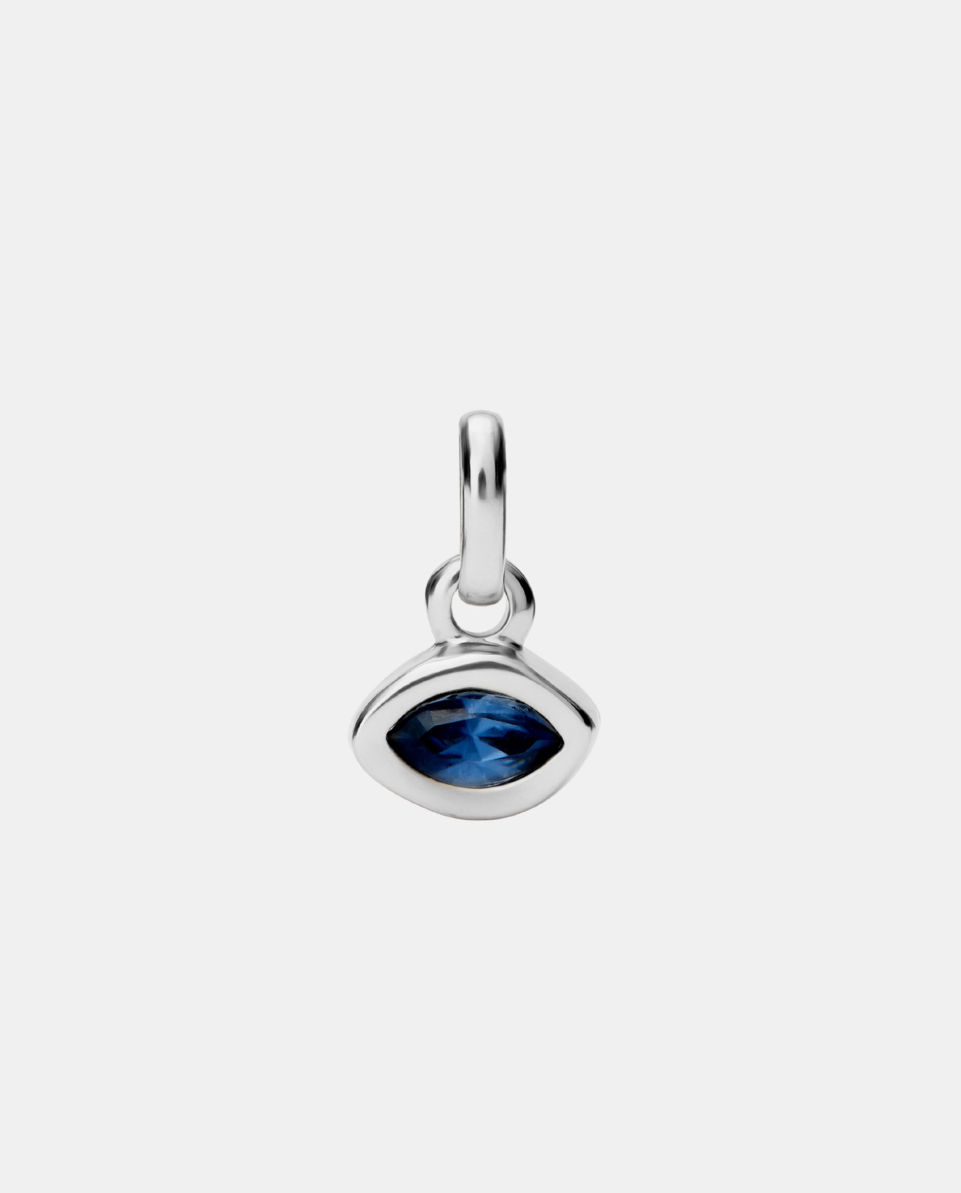 Charm Banhado em Prata de Lei com Cristal Azul Prata-1