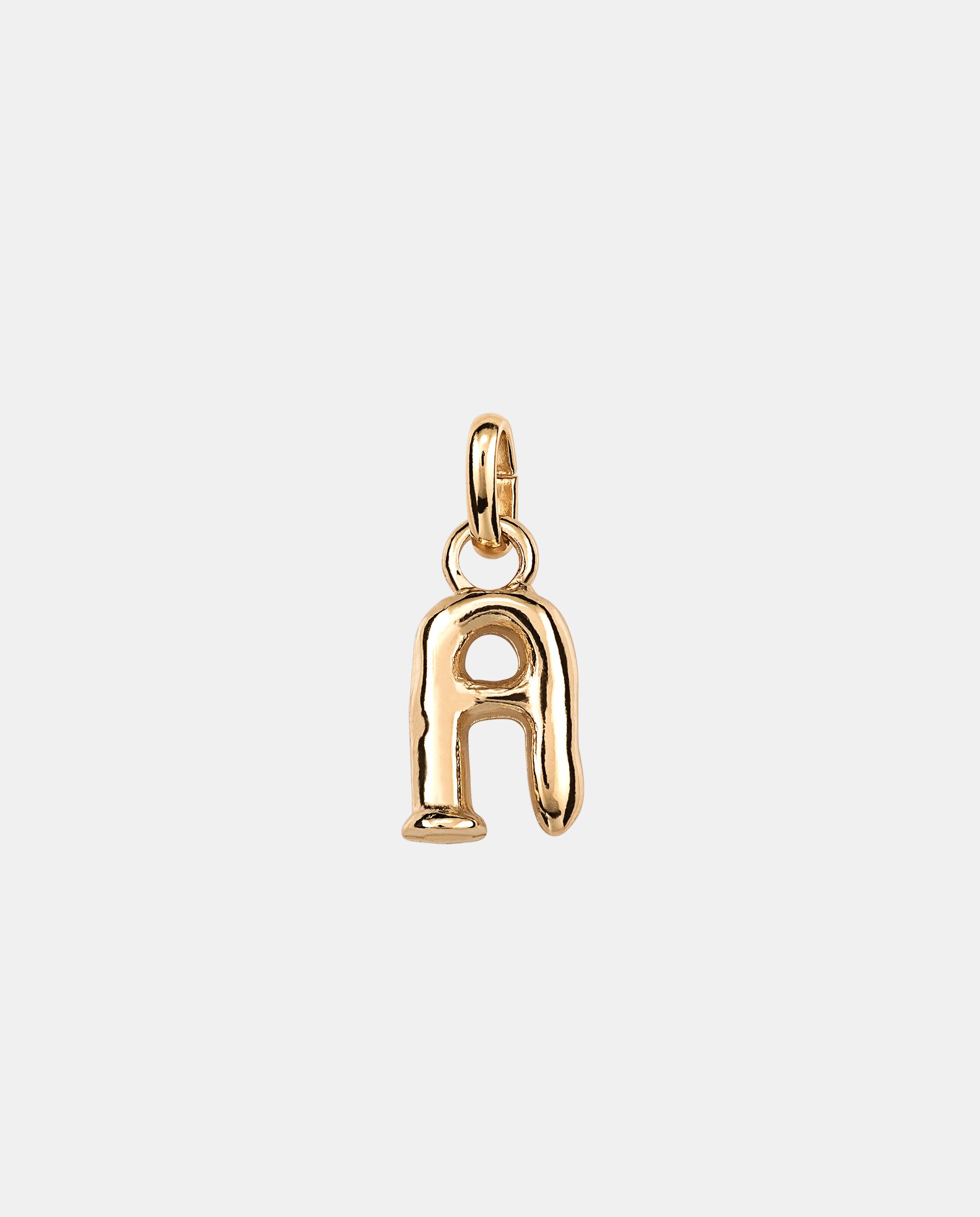 Charm Letra a Pequena Banhado a Ouro 18k Ouro-1