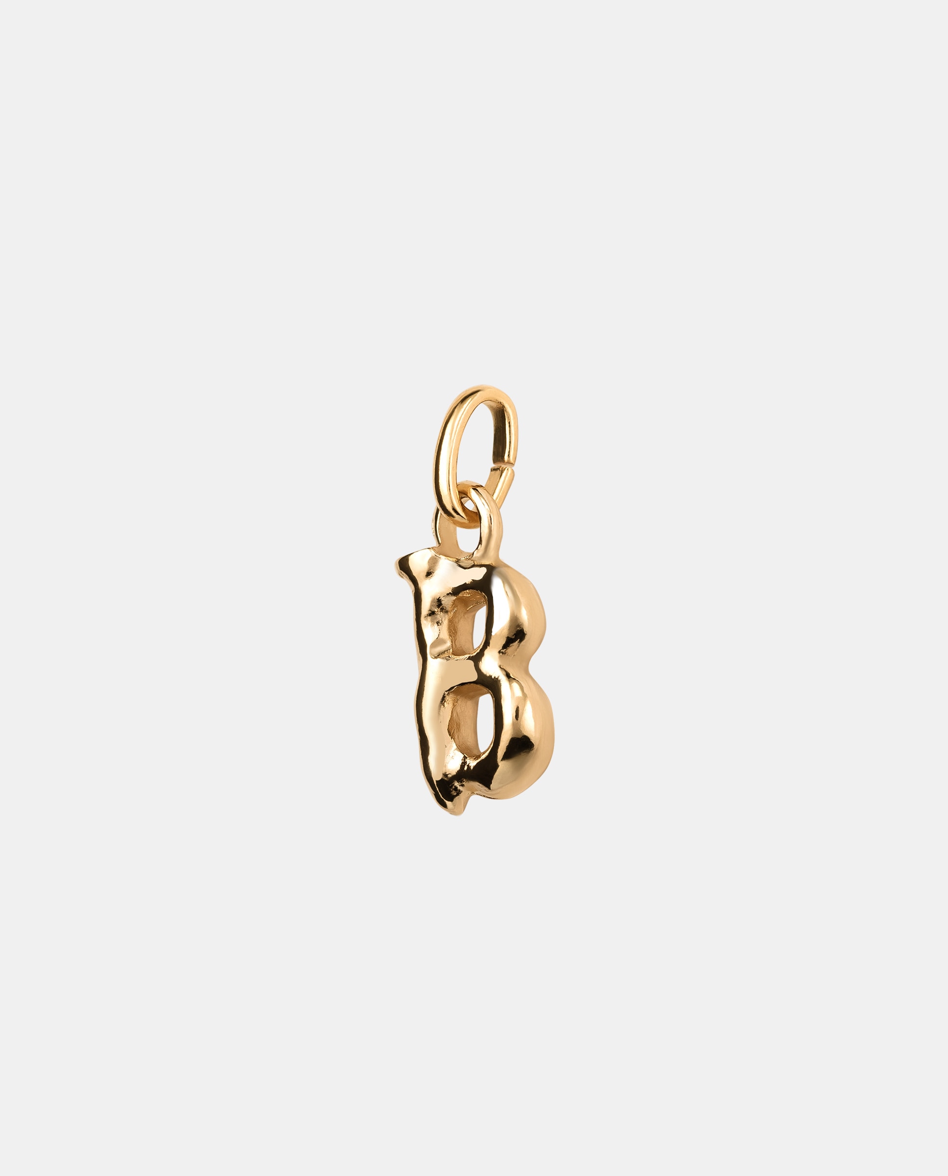 Charm Letra B Pequena Banhado em Ouro 18k Ouro-1