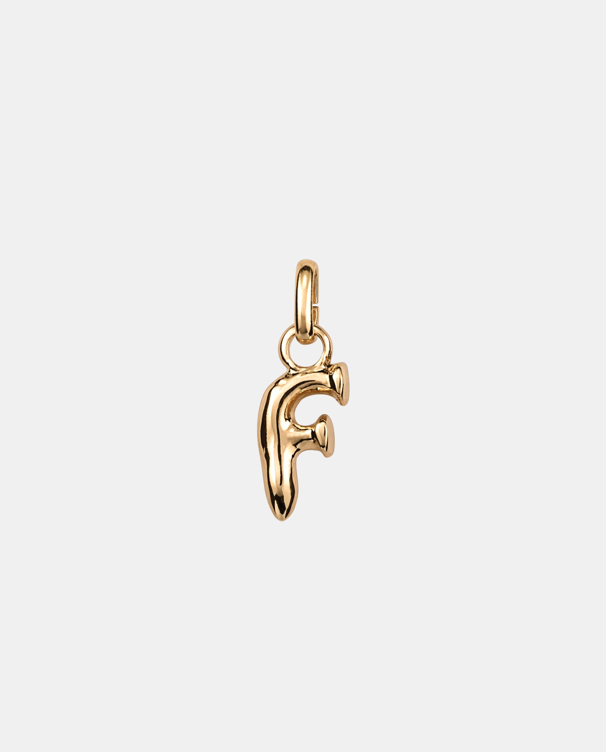 Imagem 0 de Charm Letra F Pequena Banhado em Ouro 18k
