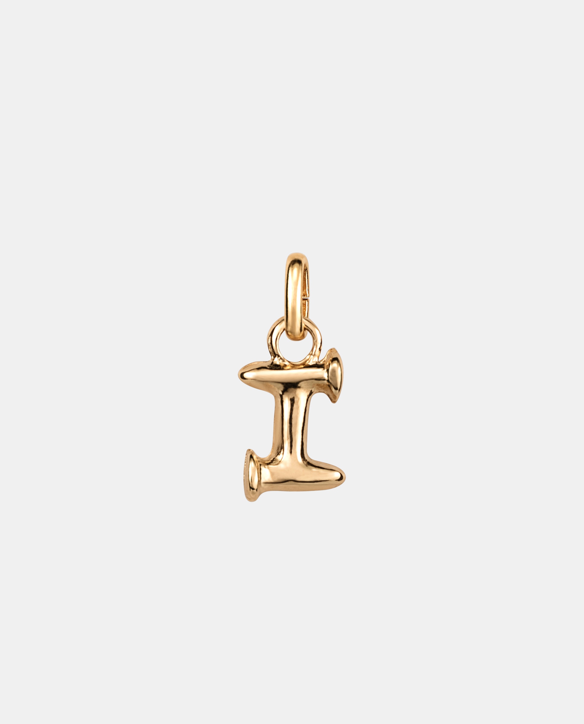 Charm Letra I Pequena Banhado em Ouro 18k Ouro-2