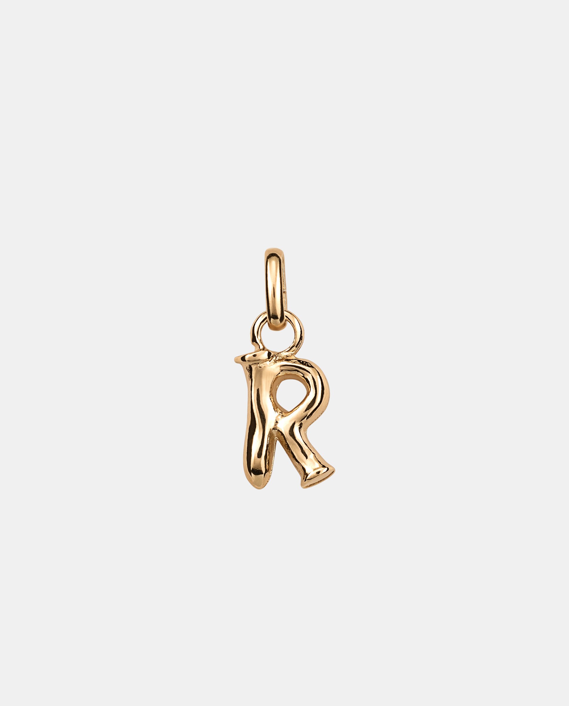 Imagem 0 de Charm Letra R Pequena Banhado a Ouro 18k