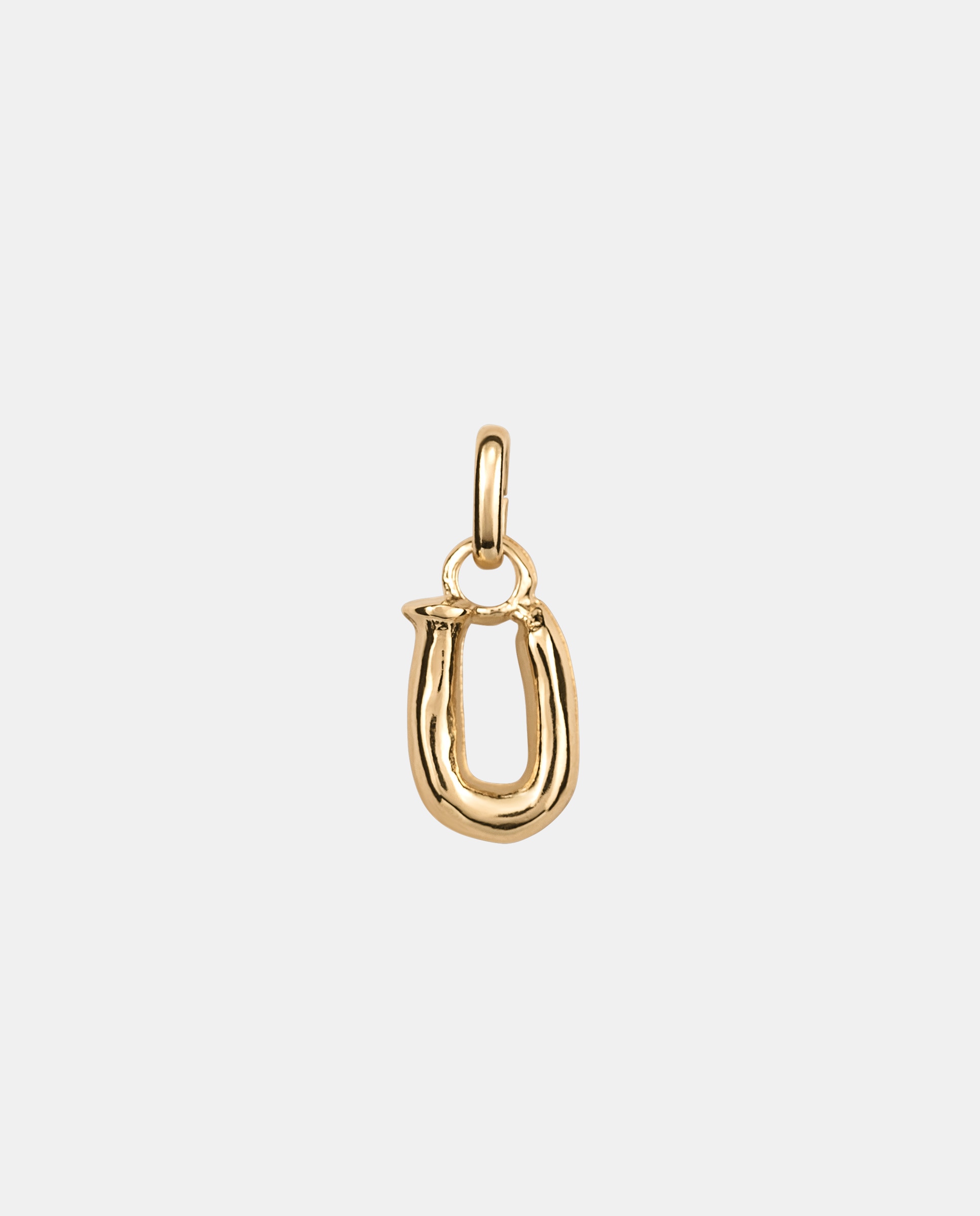 Charm Letra U Pequena Banhado em Ouro 18k Ouro-2