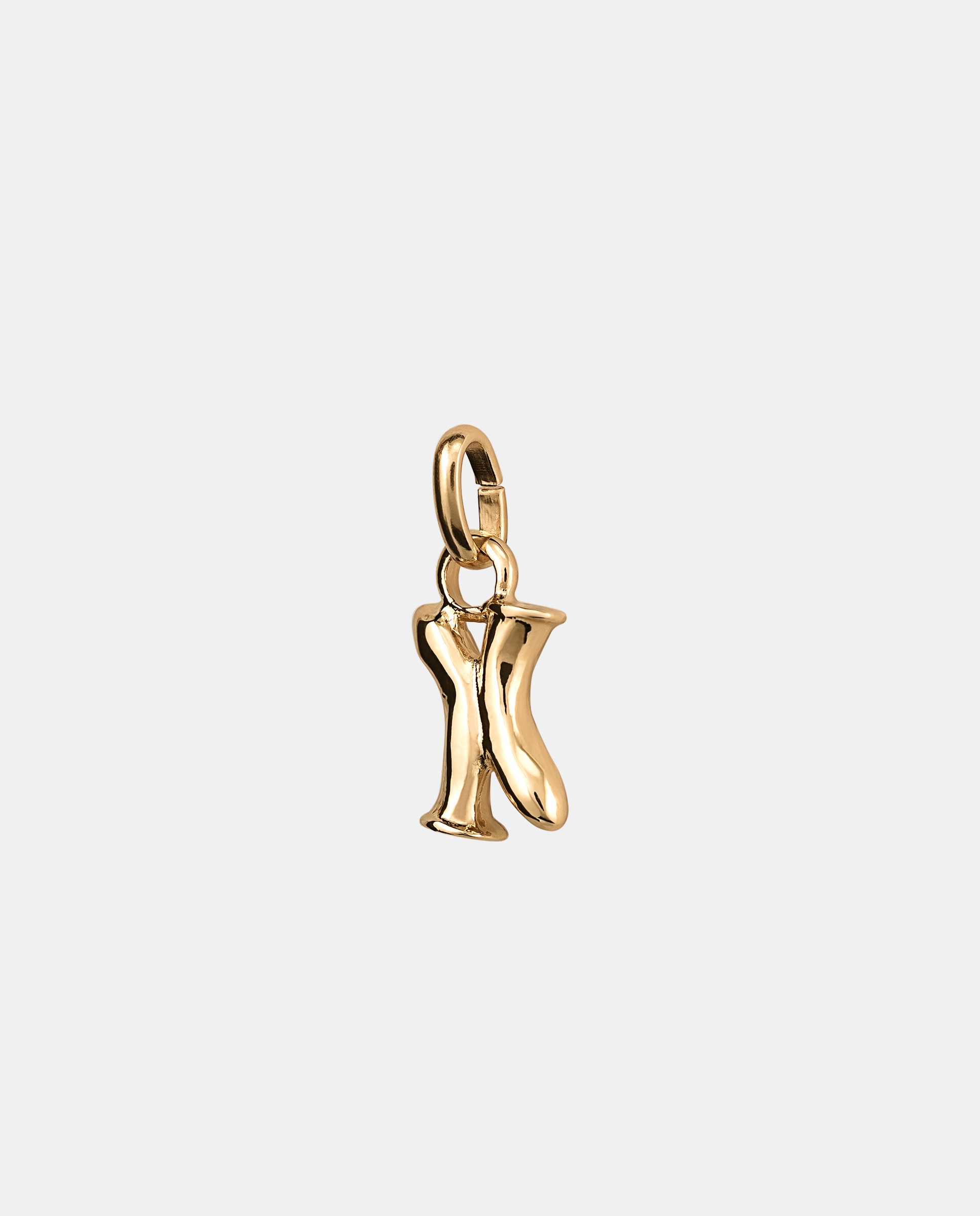 Charm Letra X Pequena Banhado a Ouro 18k Ouro-2