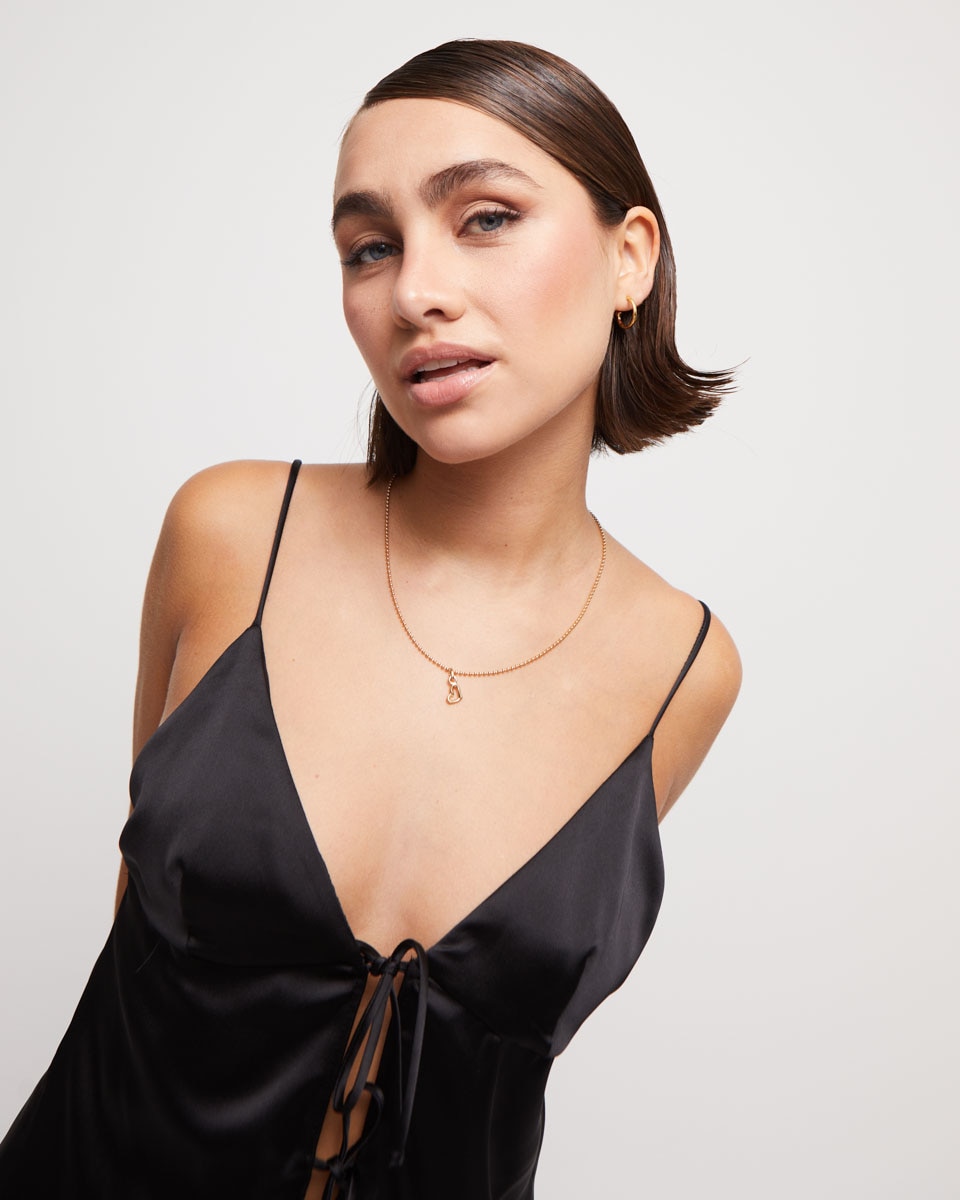 Corrente Curta com Bolas Banhada em Ouro 18k Ouro-7