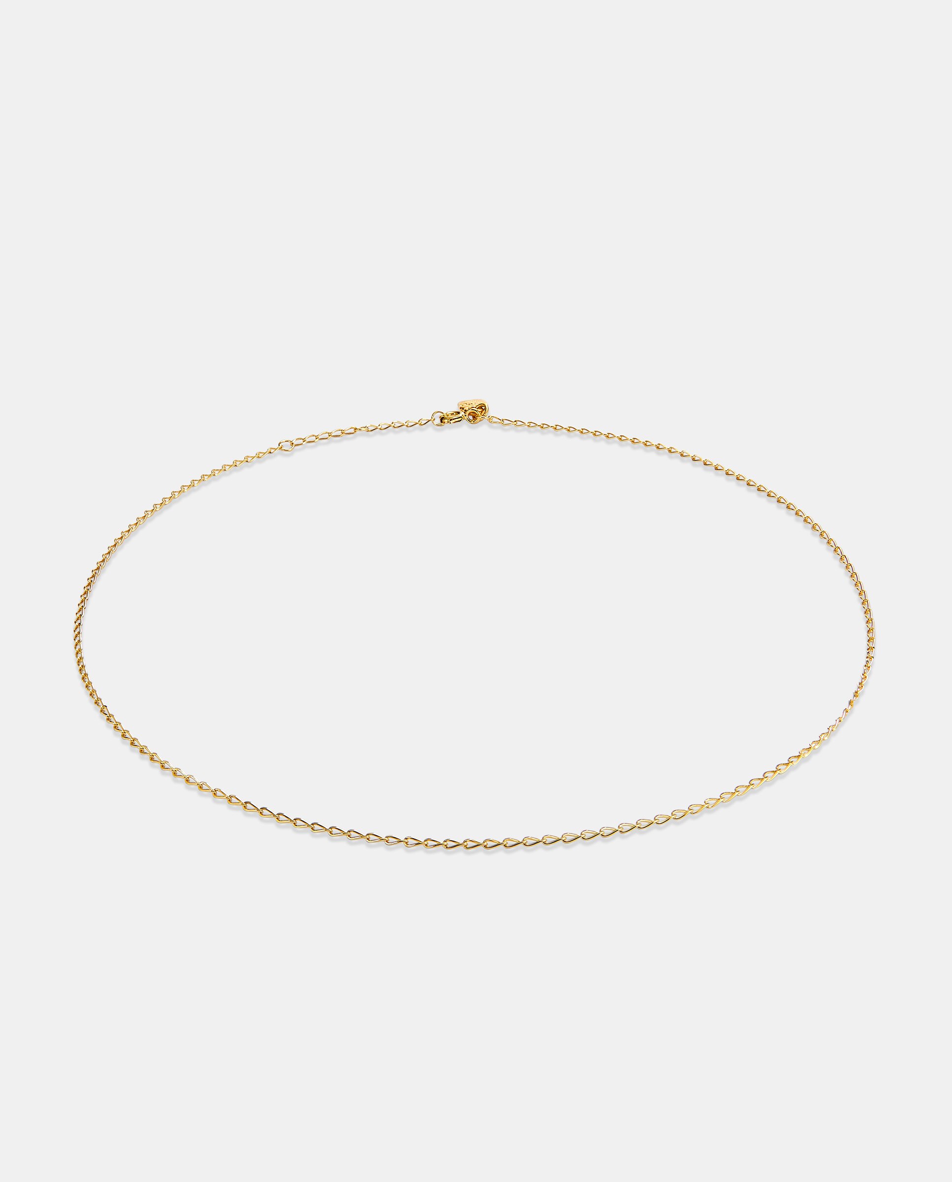 Corrente Comprida Elo Pequeno Banhada a Ouro 18k Ouro-3