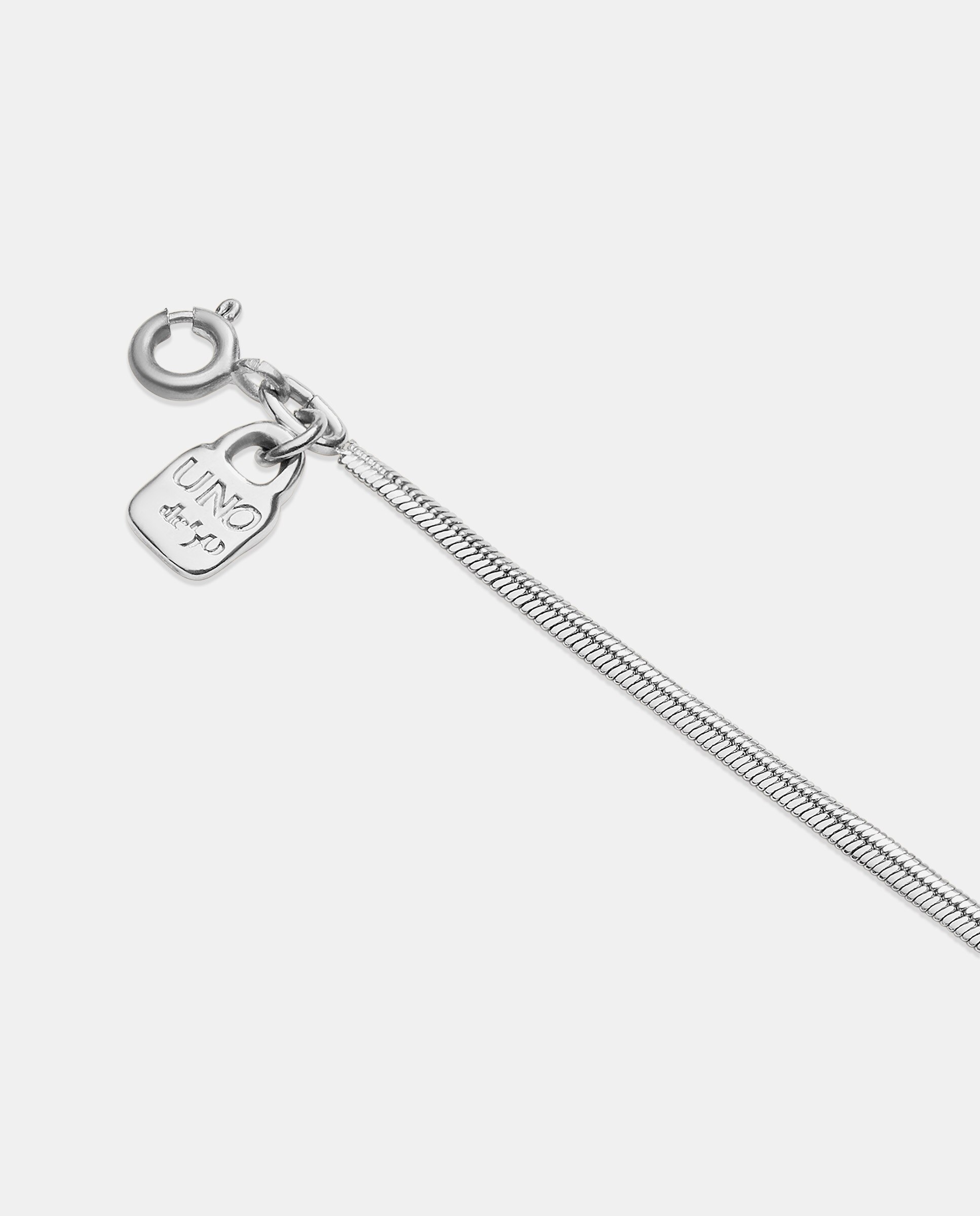 Corrente Comprida com Forma Plana Banhada em Prata de Lei Prata-4