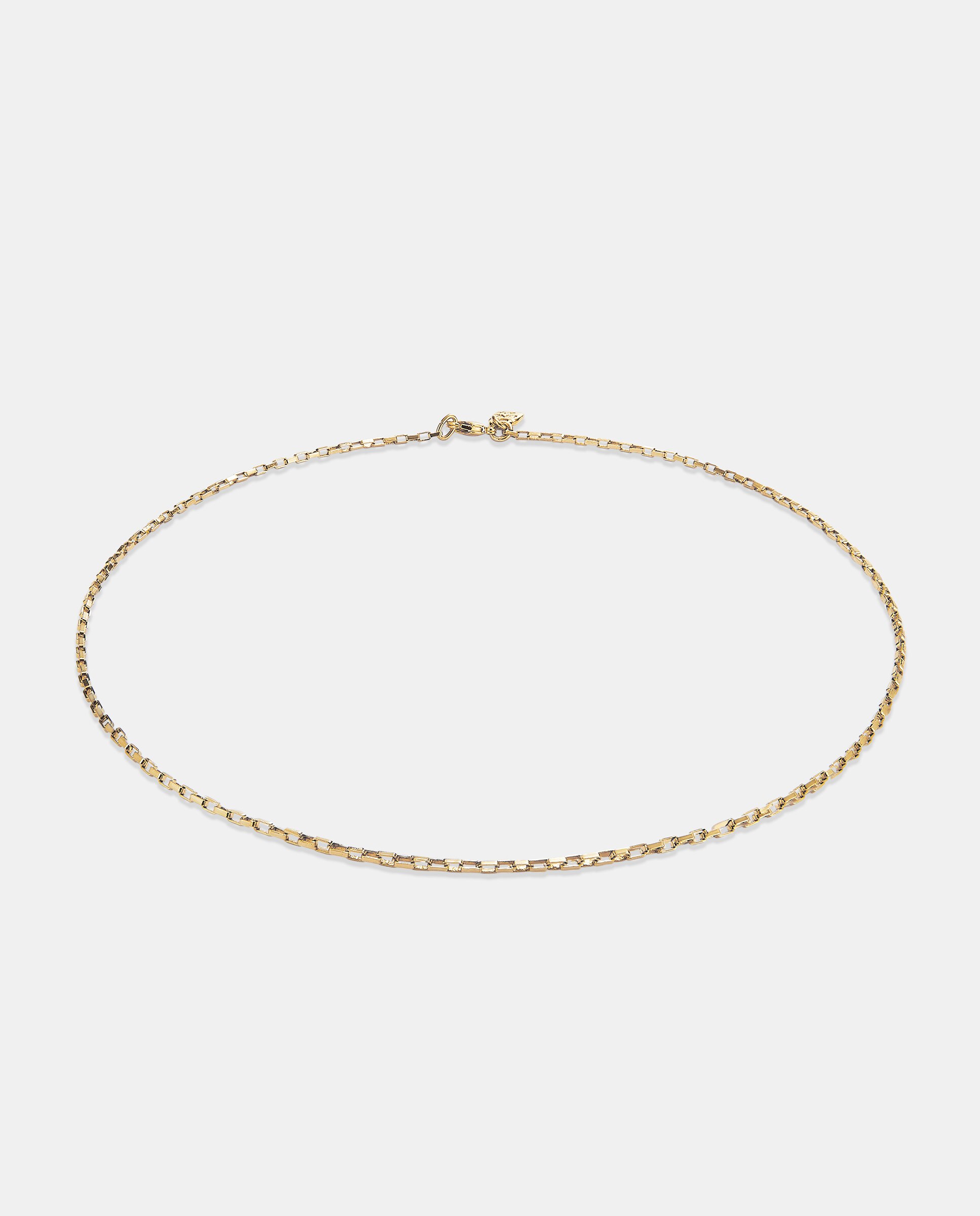 Corrente de Elos Curta Banhada a Ouro de 18k Ouro-3