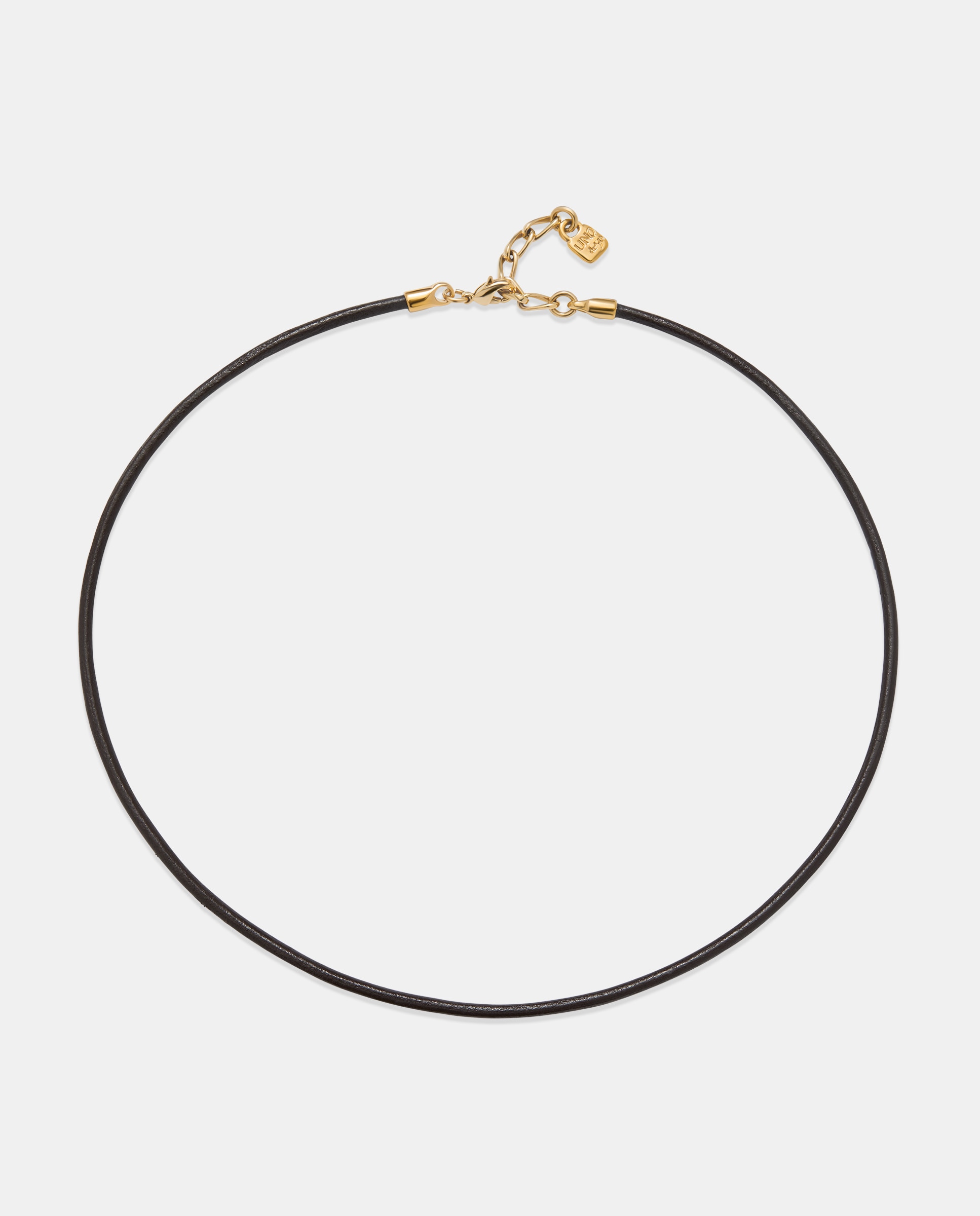 Pendente de Couro com Fecho Banhado a Ouro de 18k Ouro-1