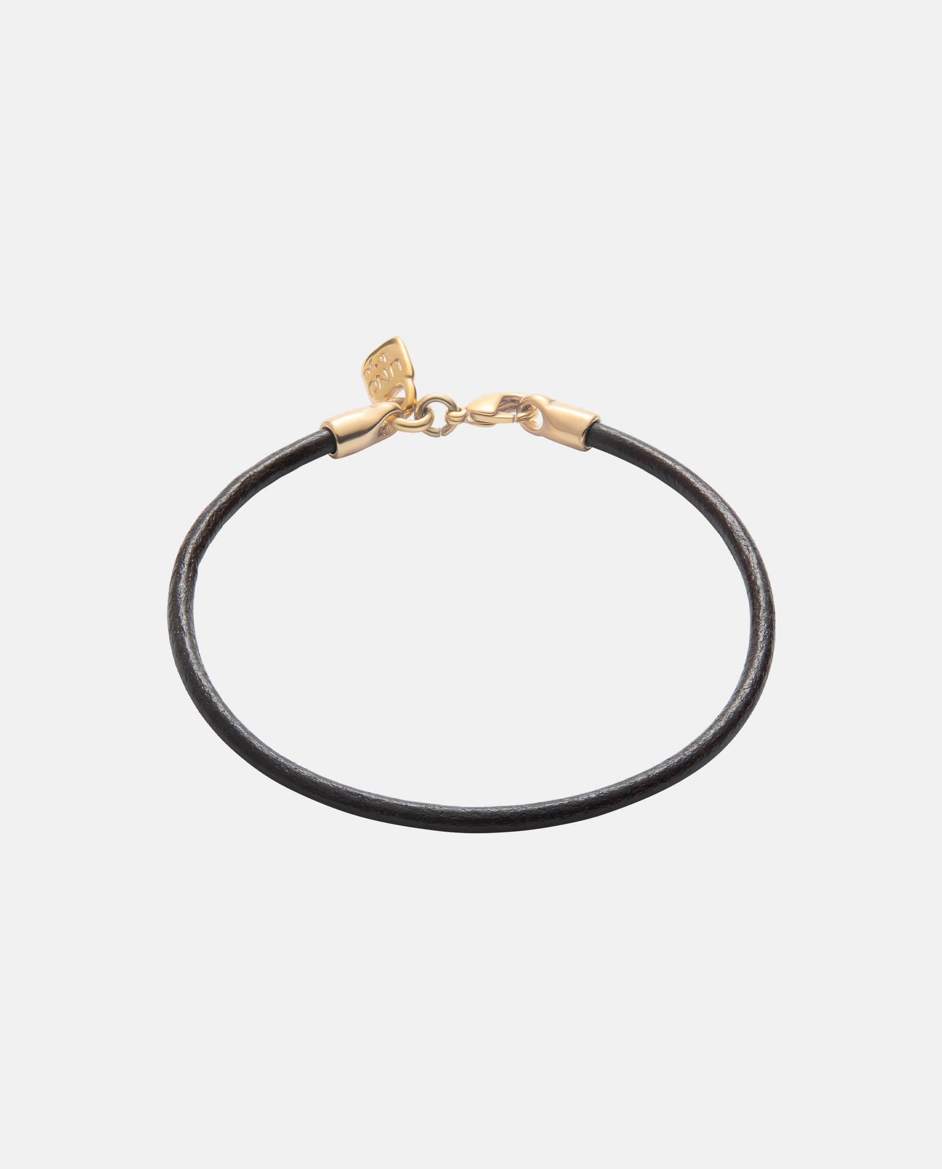 Pulseira de Couro Banhada a Ouro de 18k Ouro-1