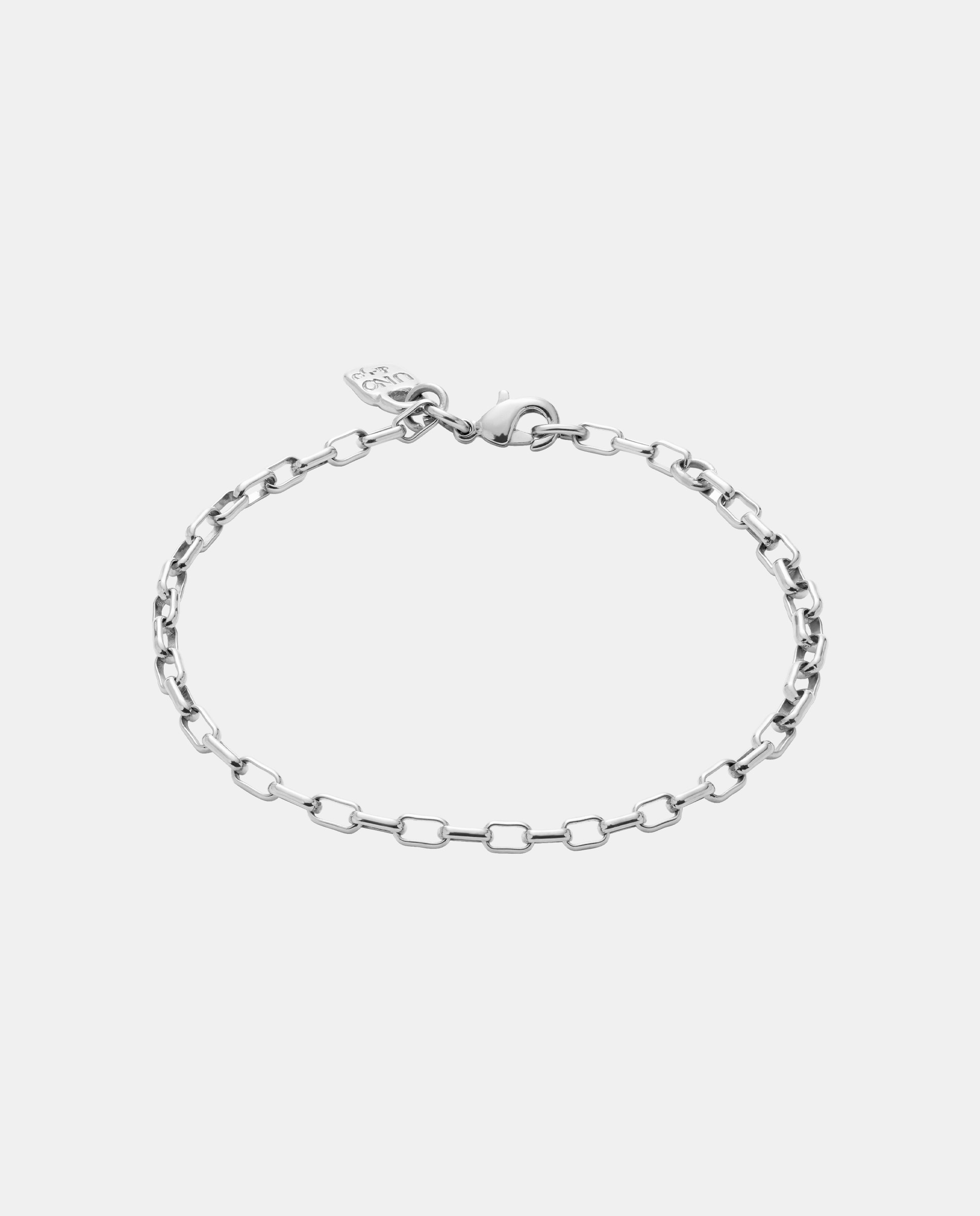 Pulseira com Elos Banhada em Prata de Lei Prata-1