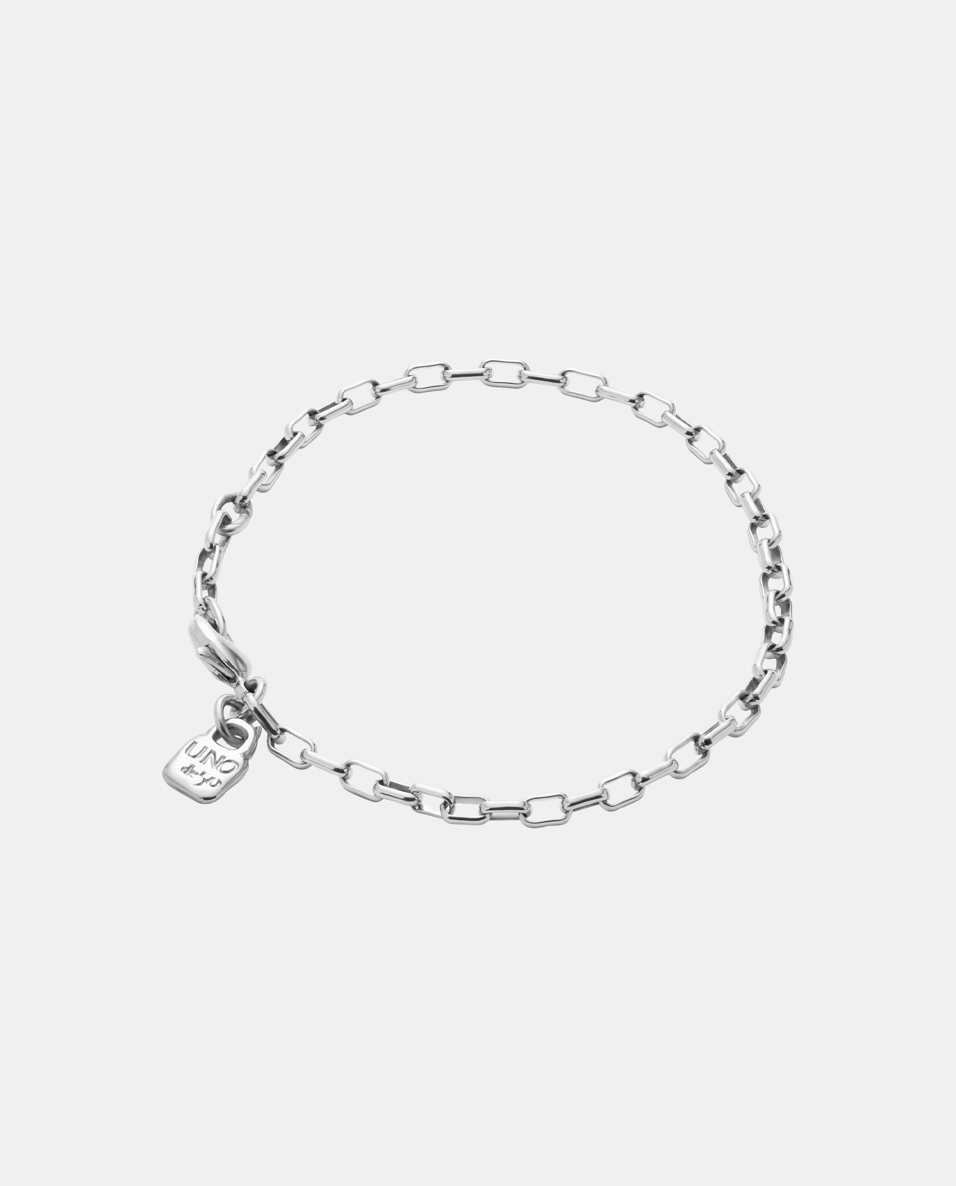 Pulseira com Elos Banhada em Prata de Lei Prata-3