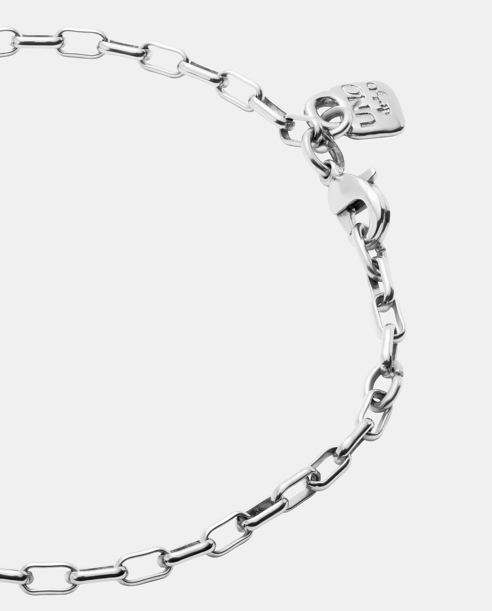 Pulseira com Elos Banhada em Prata de Lei Prata-4