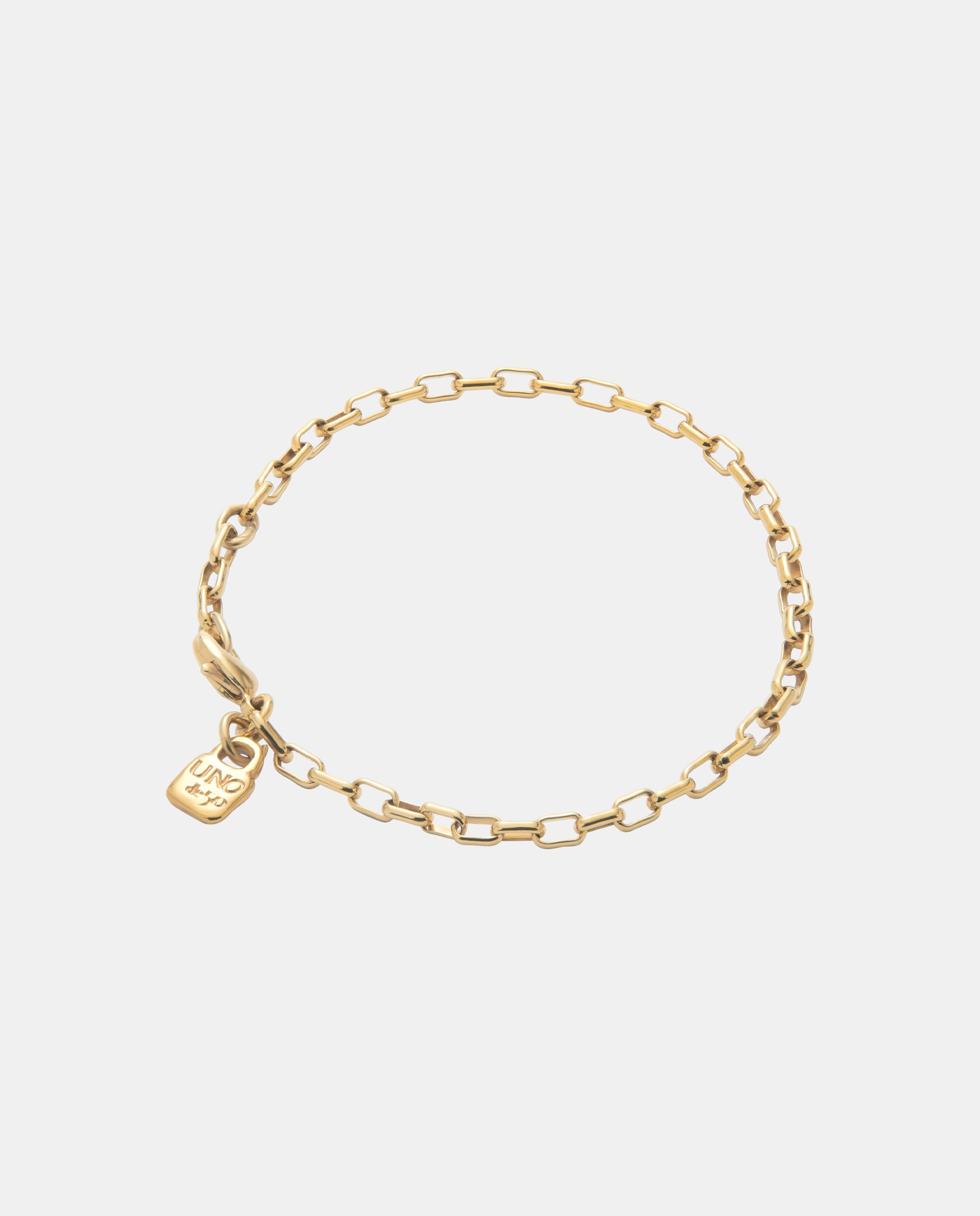 Pulseira com Elos Banhada a Ouro 18k Ouro-3