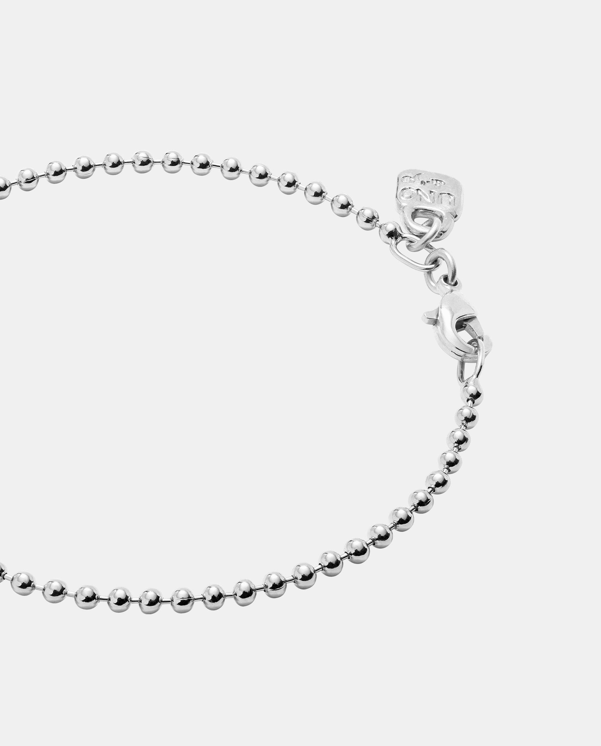 Pulseira de Corrente com Bolas Banhada em Prata de Lei Prata-4
