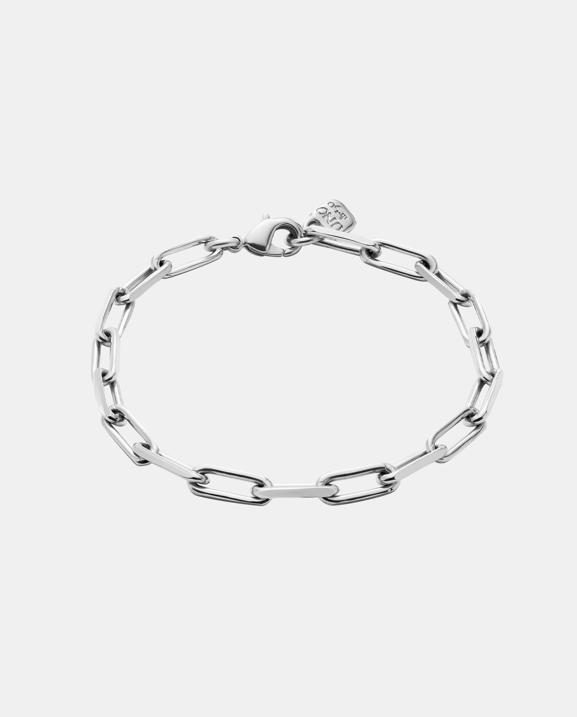 Pulseira com Elos Grandes Banhada em Prata de Lei Prata-1