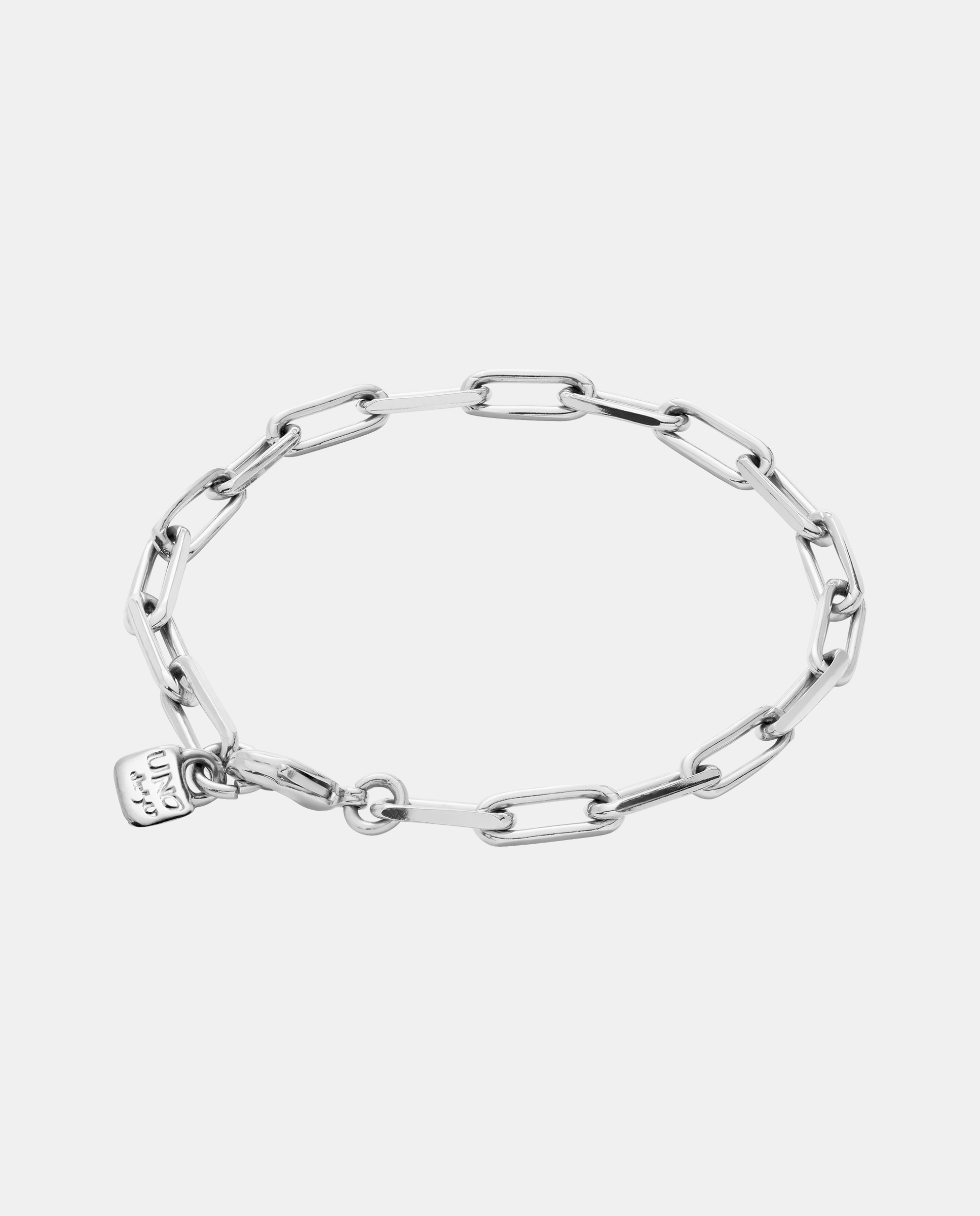 Pulseira com Elos Grandes Banhada em Prata de Lei Prata-3