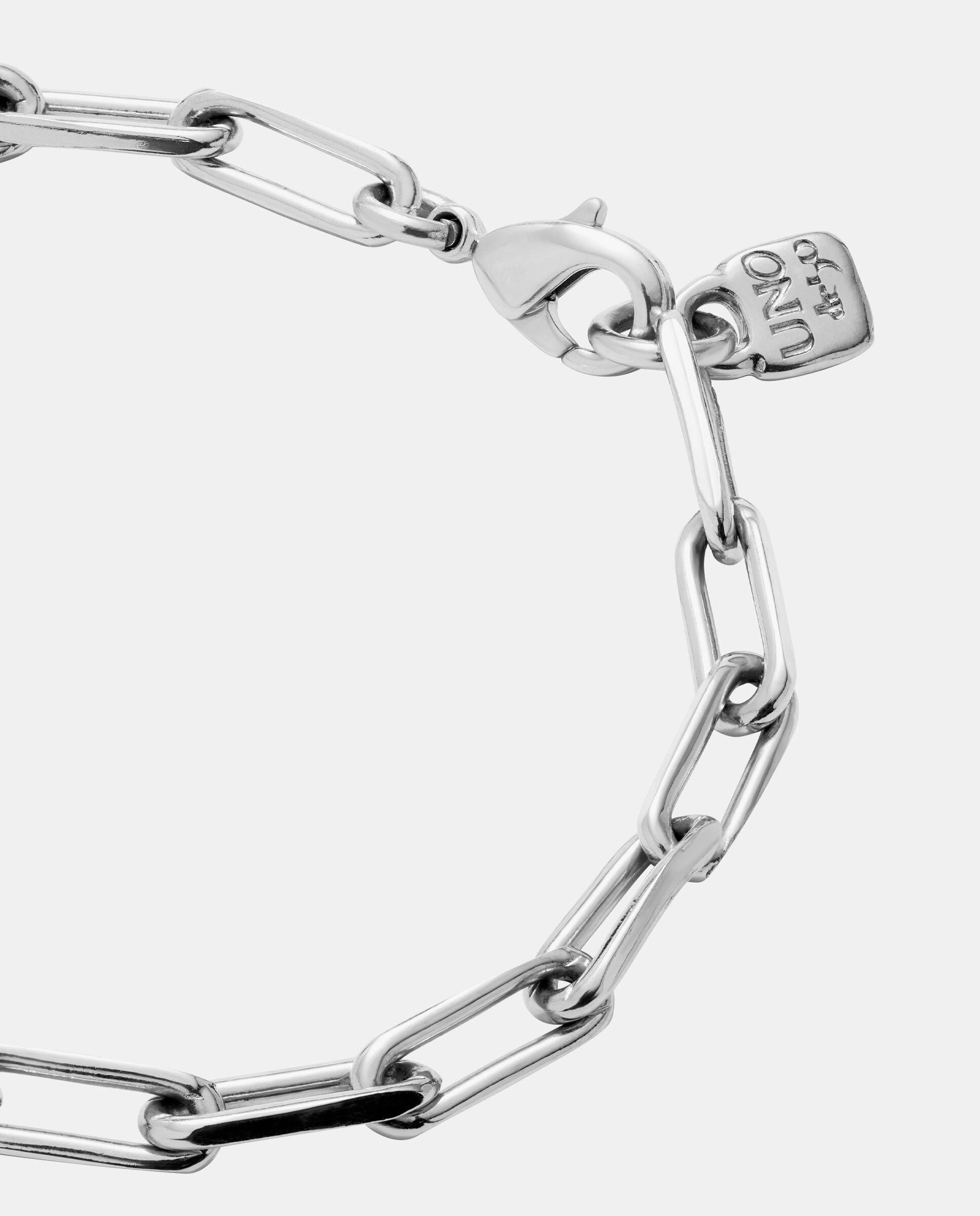 Pulseira com Elos Grandes Banhada em Prata de Lei Prata-4