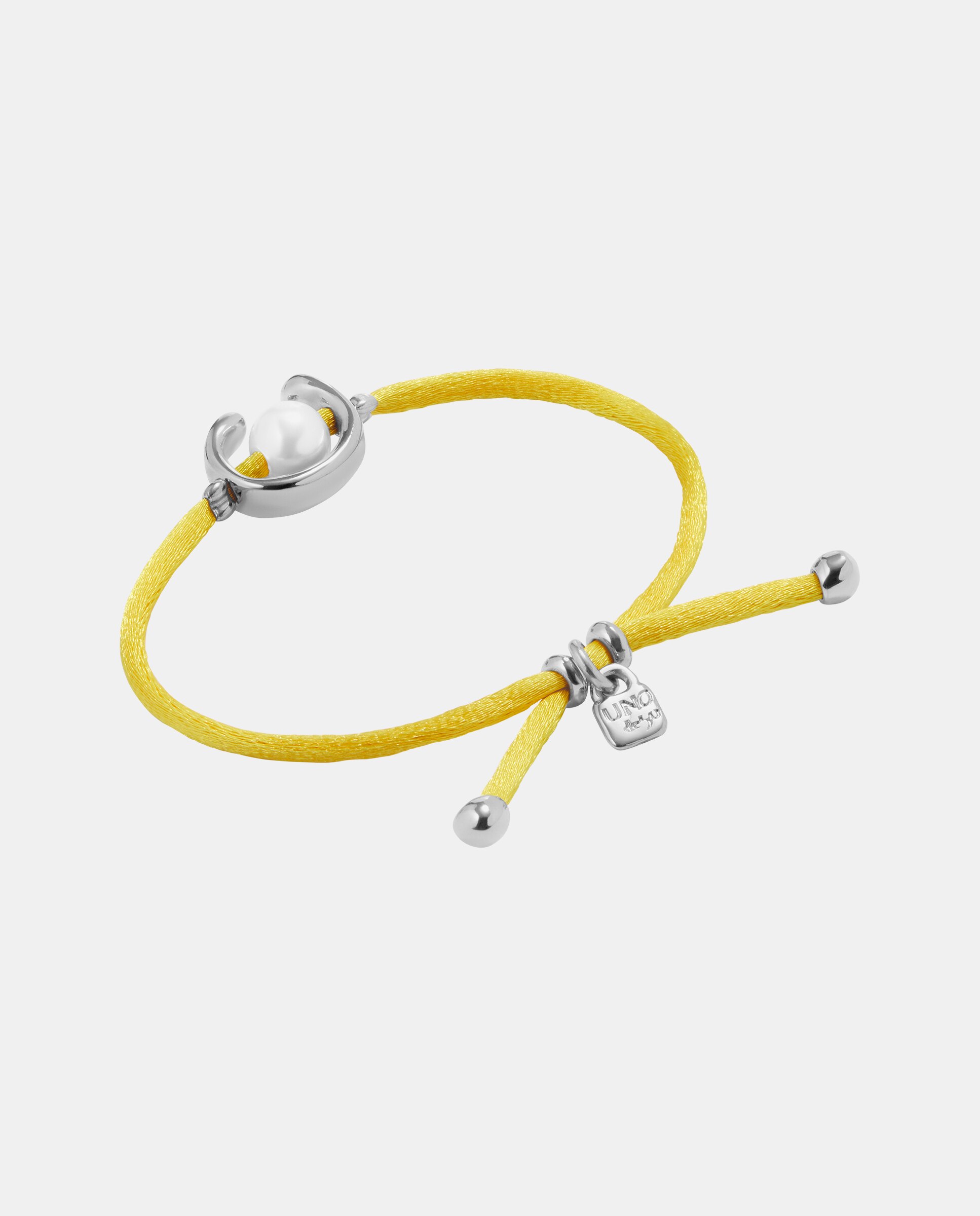 Pulseira de Fio Amarelo com Pérola Shell Fornitura Banhada em Prata de Lei Prata-2