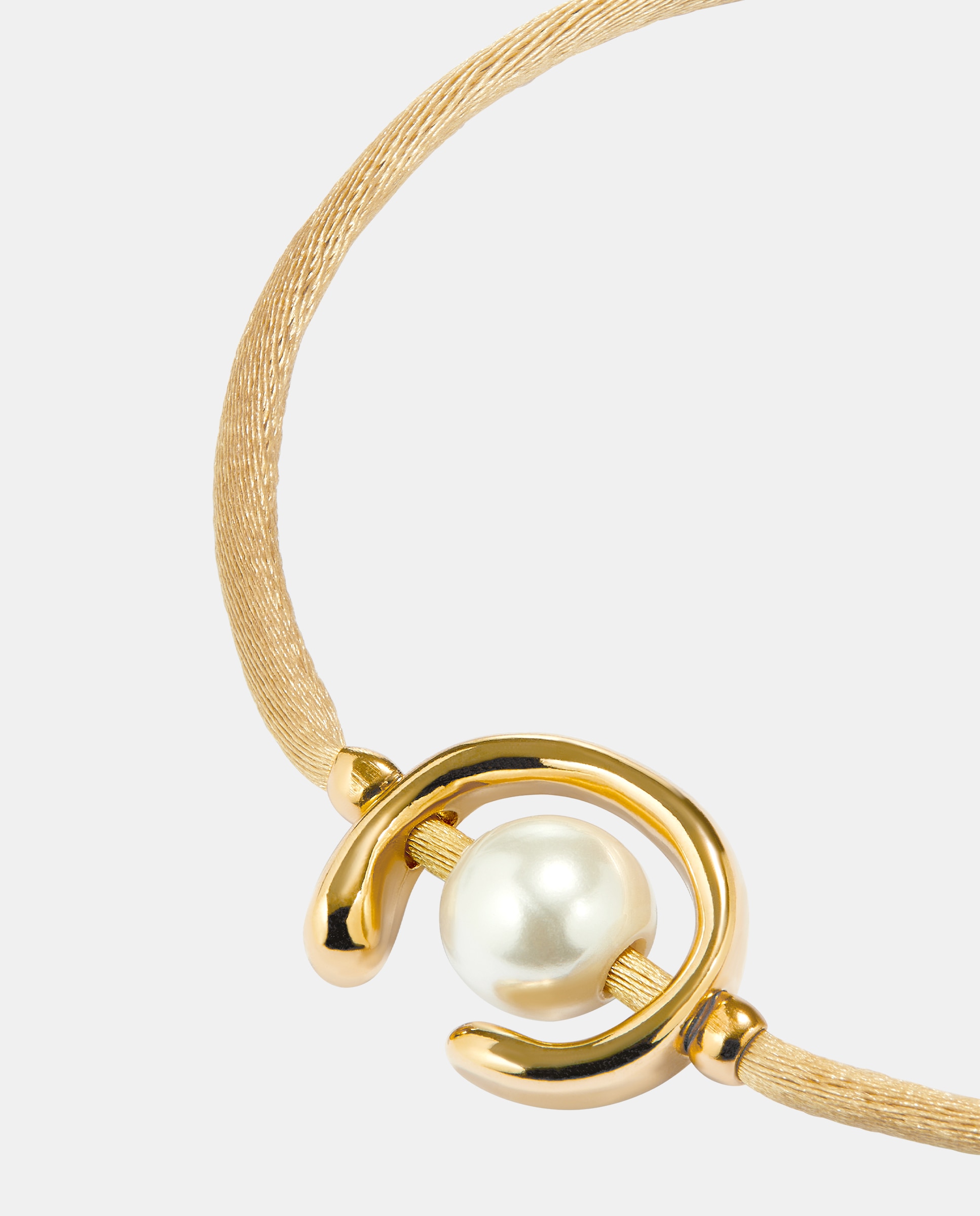 Pulseira de Fio Camel com Pérola Shell Fornitura Banhada em Ouro 18k Ouro-3