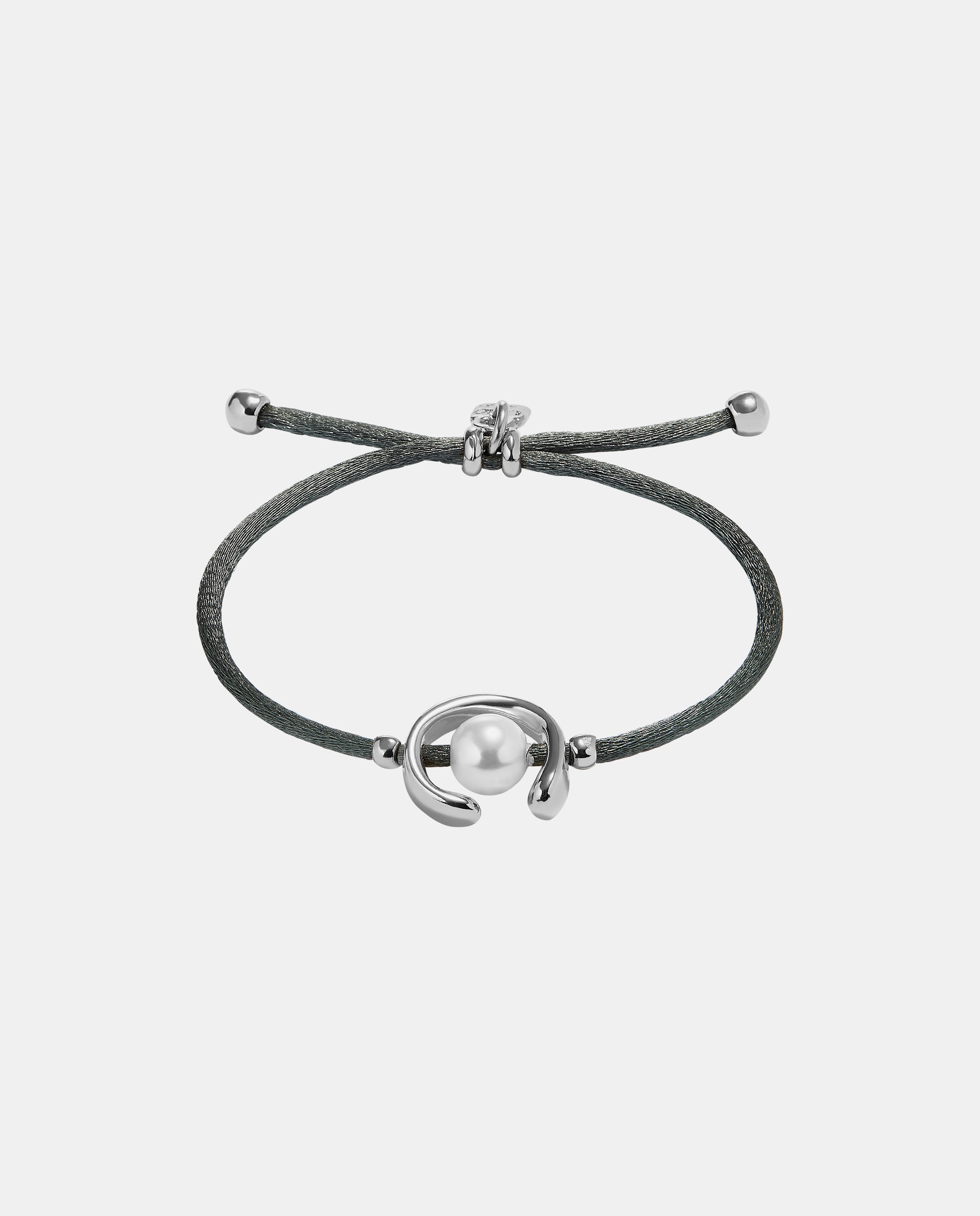 Pulseira de Fio com Pérola Shell e Fornitura Banhada em Prata de Lei Prata-1