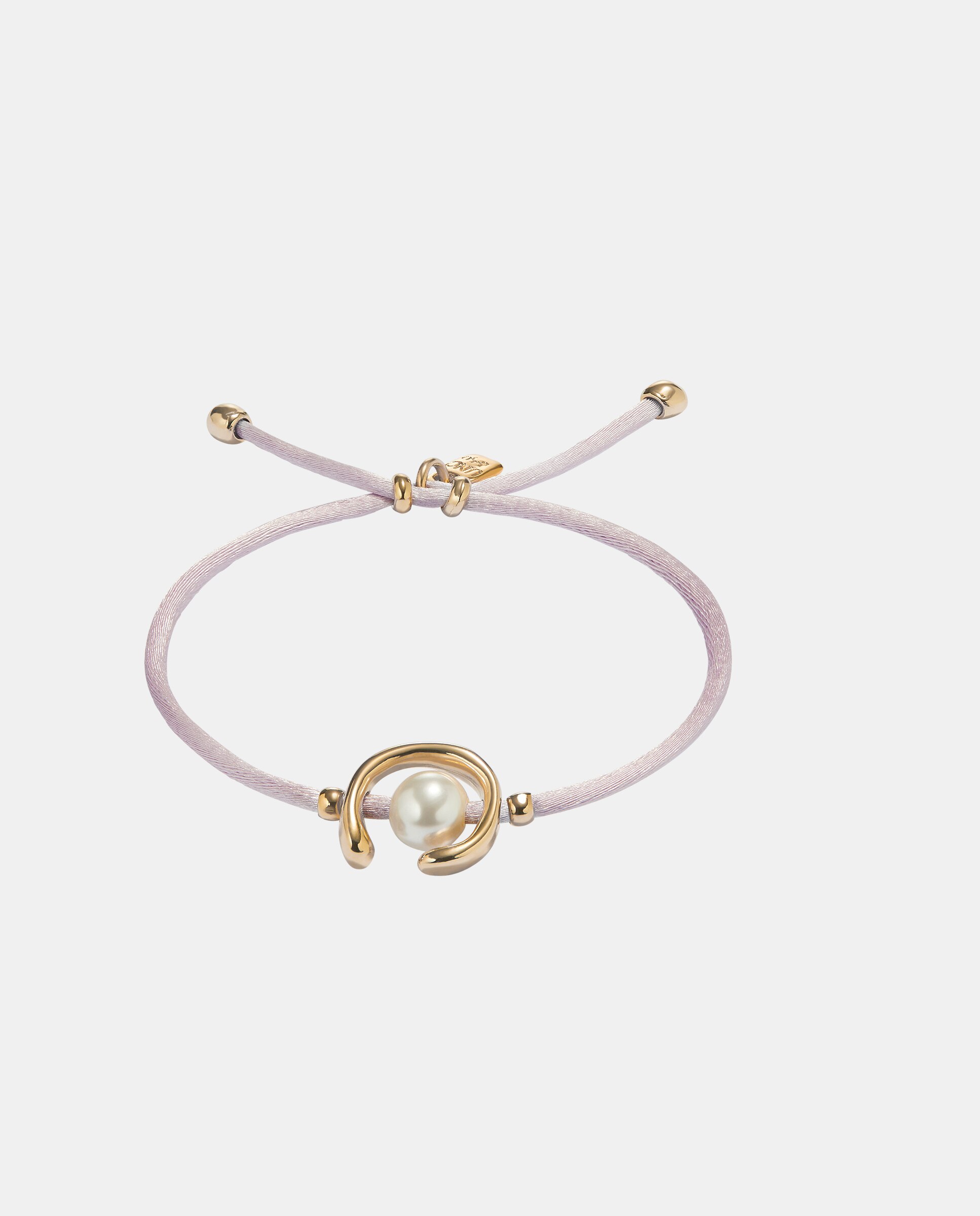 Pulseira de Fio Lilás com Pérola Shell e Fornitura Banhada a Ouro 18k Ouro-1