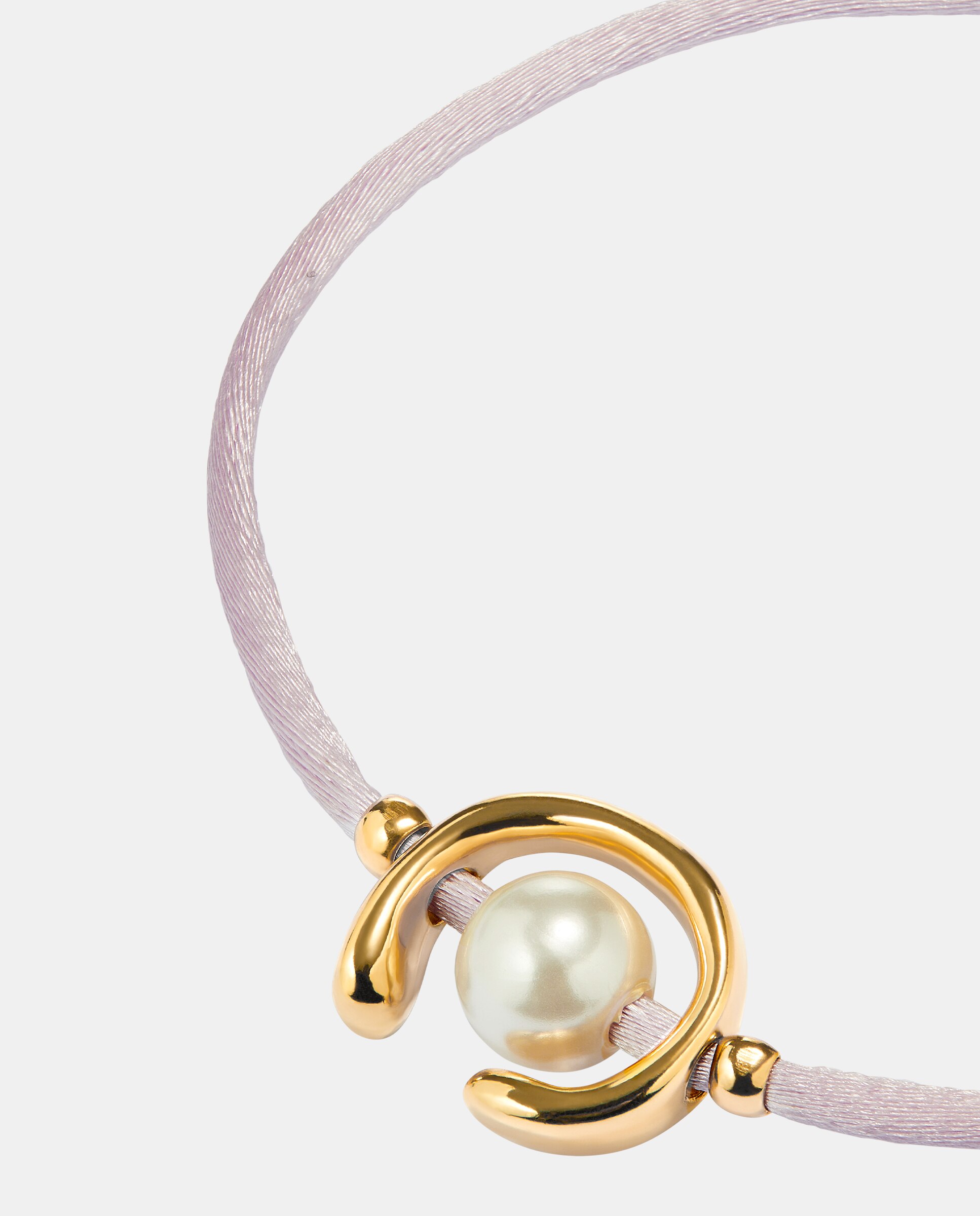 Pulseira de Fio Lilás com Pérola Shell e Fornitura Banhada a Ouro 18k Ouro-3