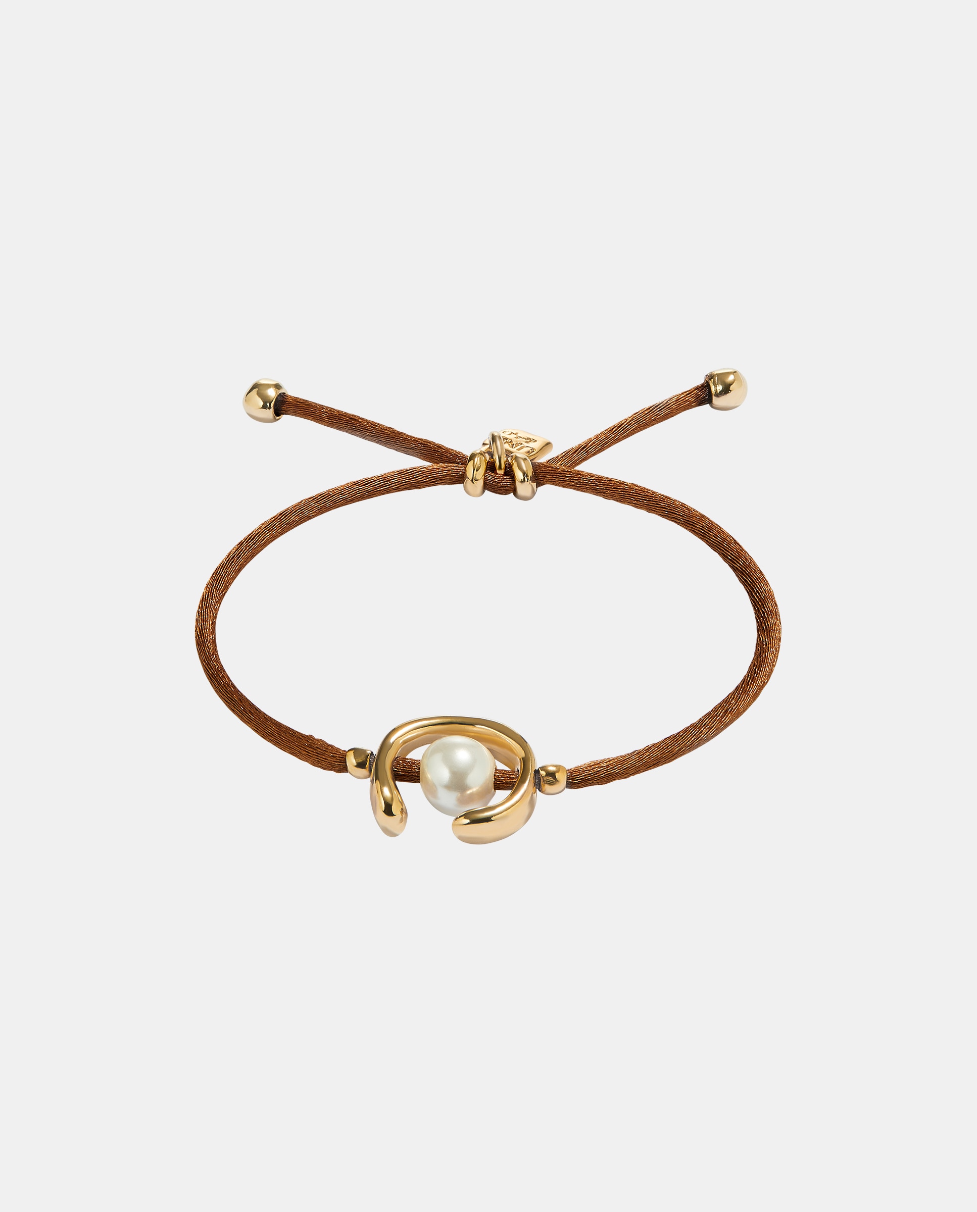 Pulseira de Fio Castanho com Pérola Shell Fornitura Banhada em Ouro 18k Ouro-1