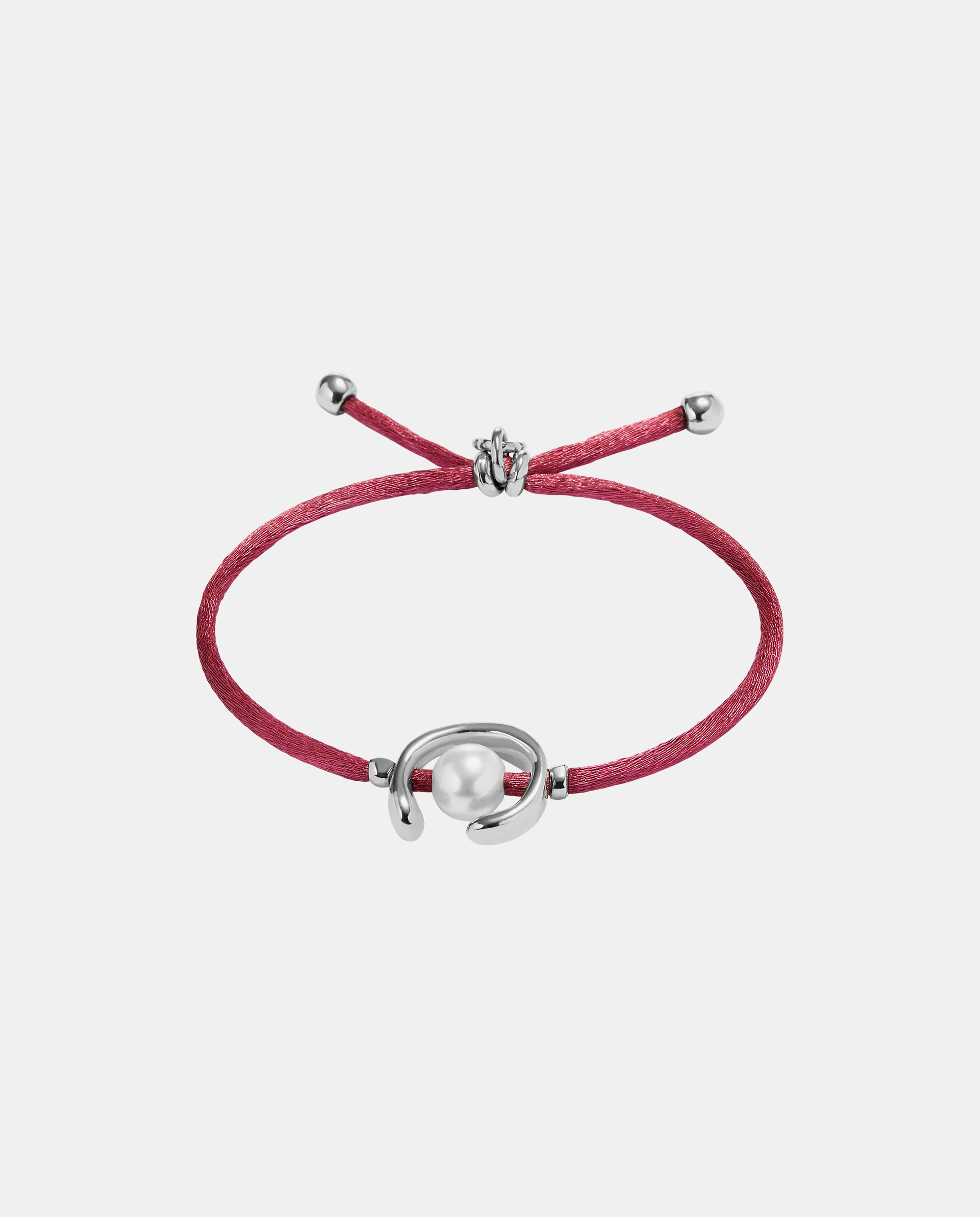 Pulseira de Fio com Pérola Shell e Fornitura Banhada em Prata de Lei Prata-1